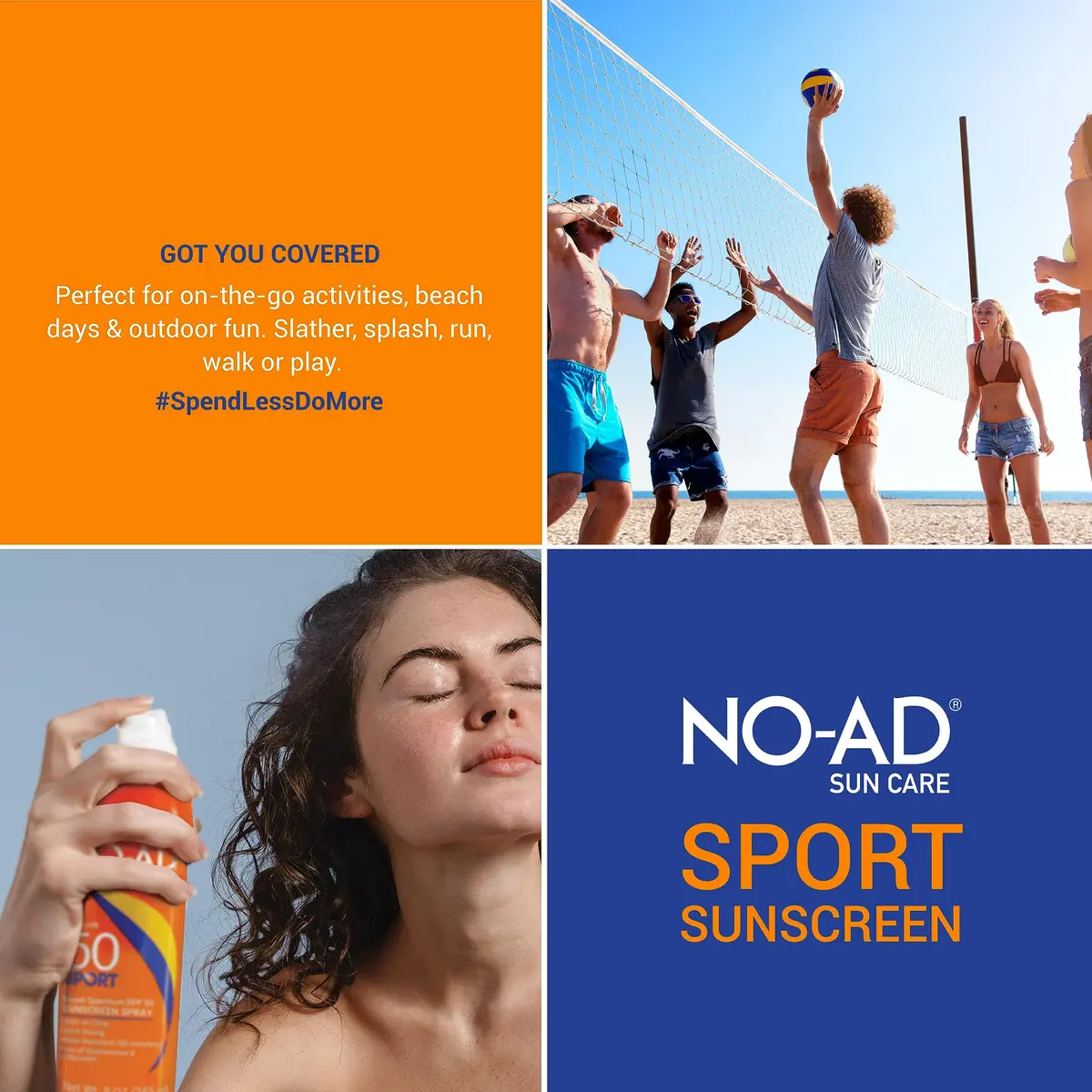 NO-AD Sport Sunscreen Lotion SPF 50 16 oz | Water-Resistant, Fragrance-Free, Family Size - view 6