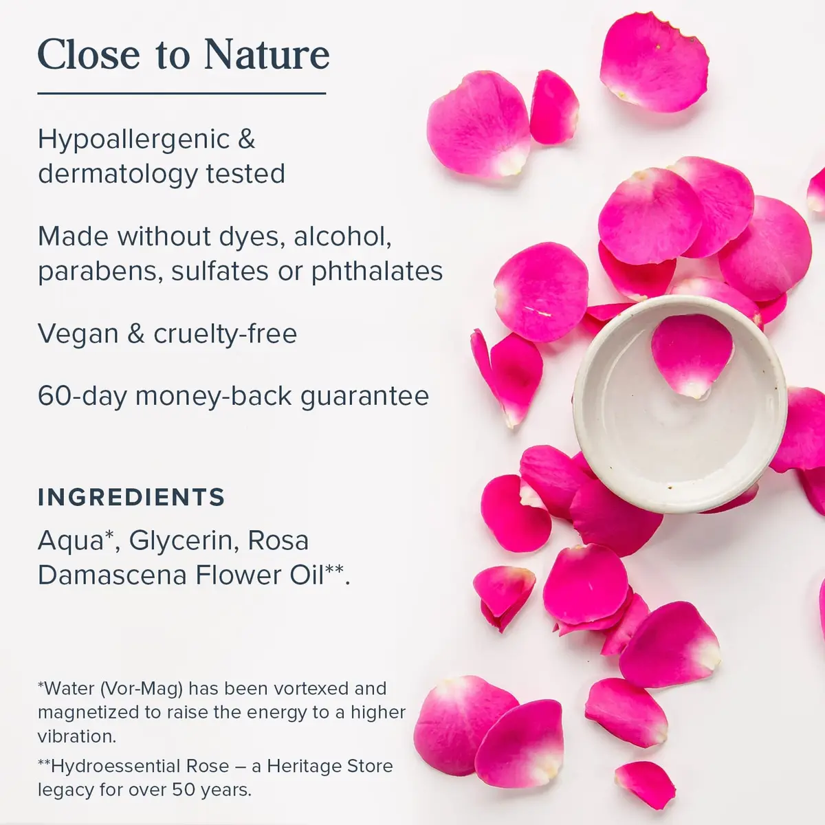 Heritage Store Rosewater with Glycerin | 8 Fl Oz Mist for Skin & Hair | Vegan, Natural, Hydrating - view 5
