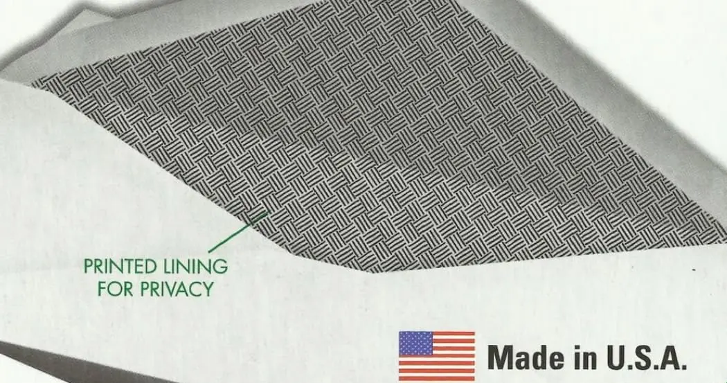 Mead #10 Envelopes Letter Size 4-1/8" x 9-1/2" | Privacy Security Lining - view 5
