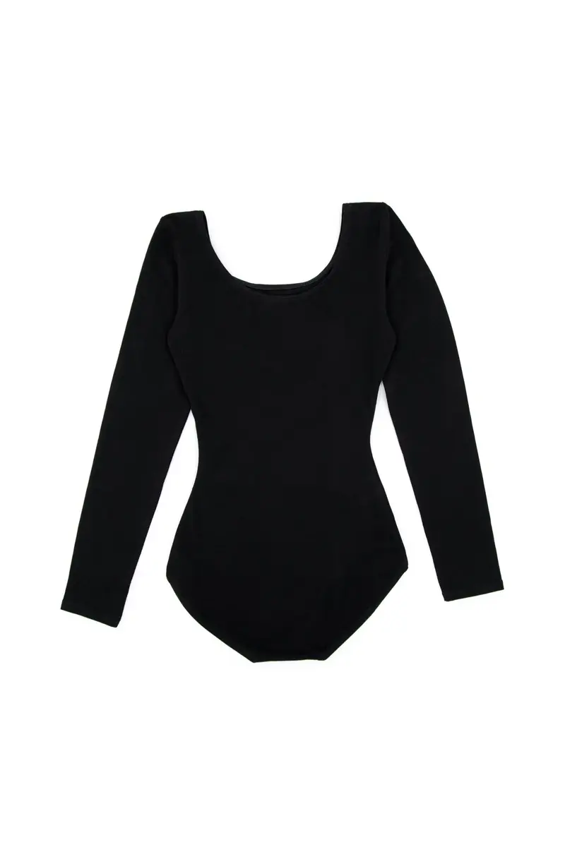 Capezio Women's Cotton Classic Long Sleeve Leotard,Black,Small - main product image