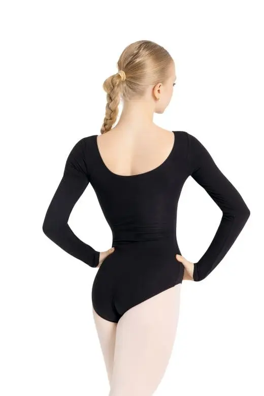 Capezio Women's Cotton Classic Long Sleeve Leotard,Black,Small - view 3