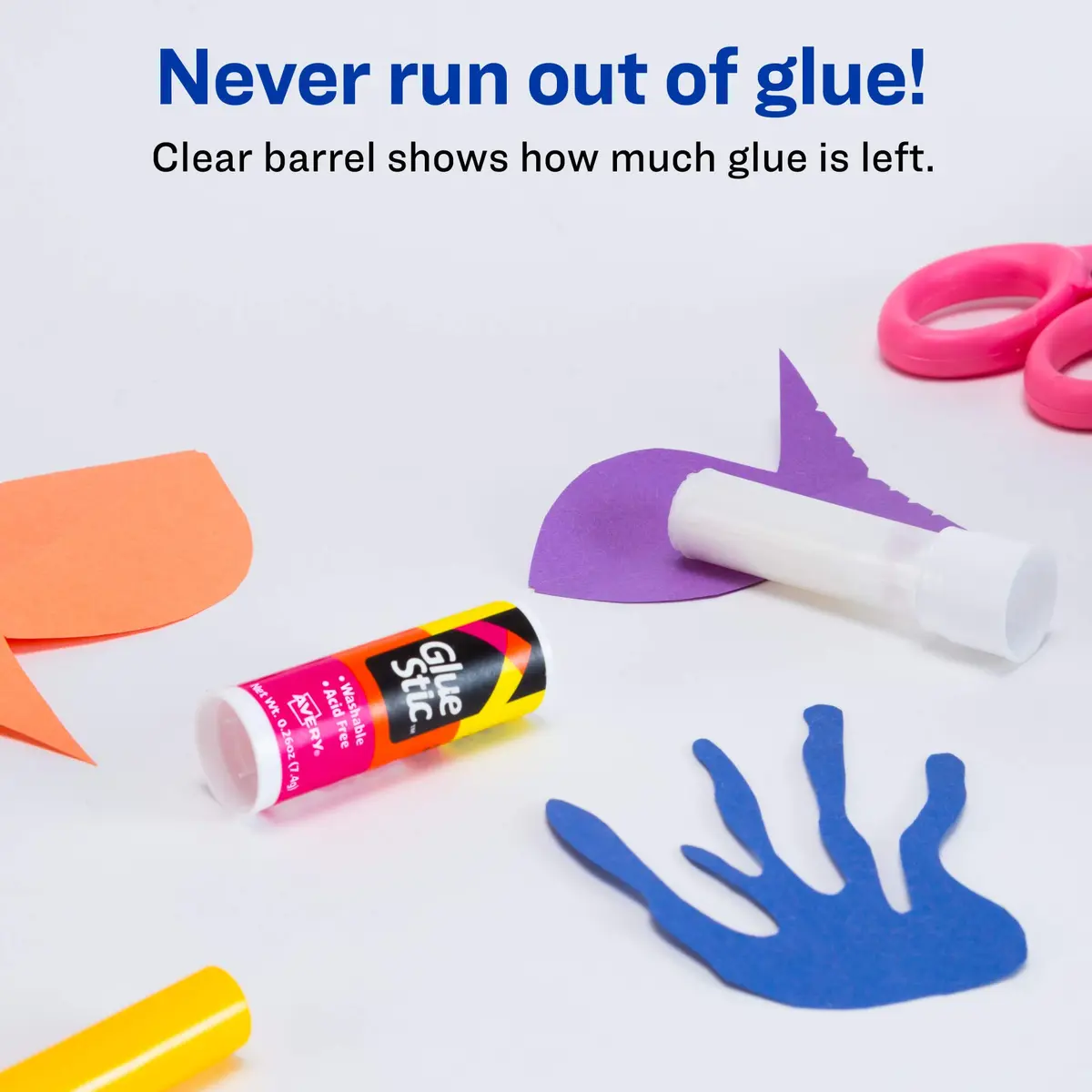 Avery Bonding Adhesives Glue Stick 0.26 Oz. | Washable, Permanent, Acid-Free for Crafts & School Projects - view 2