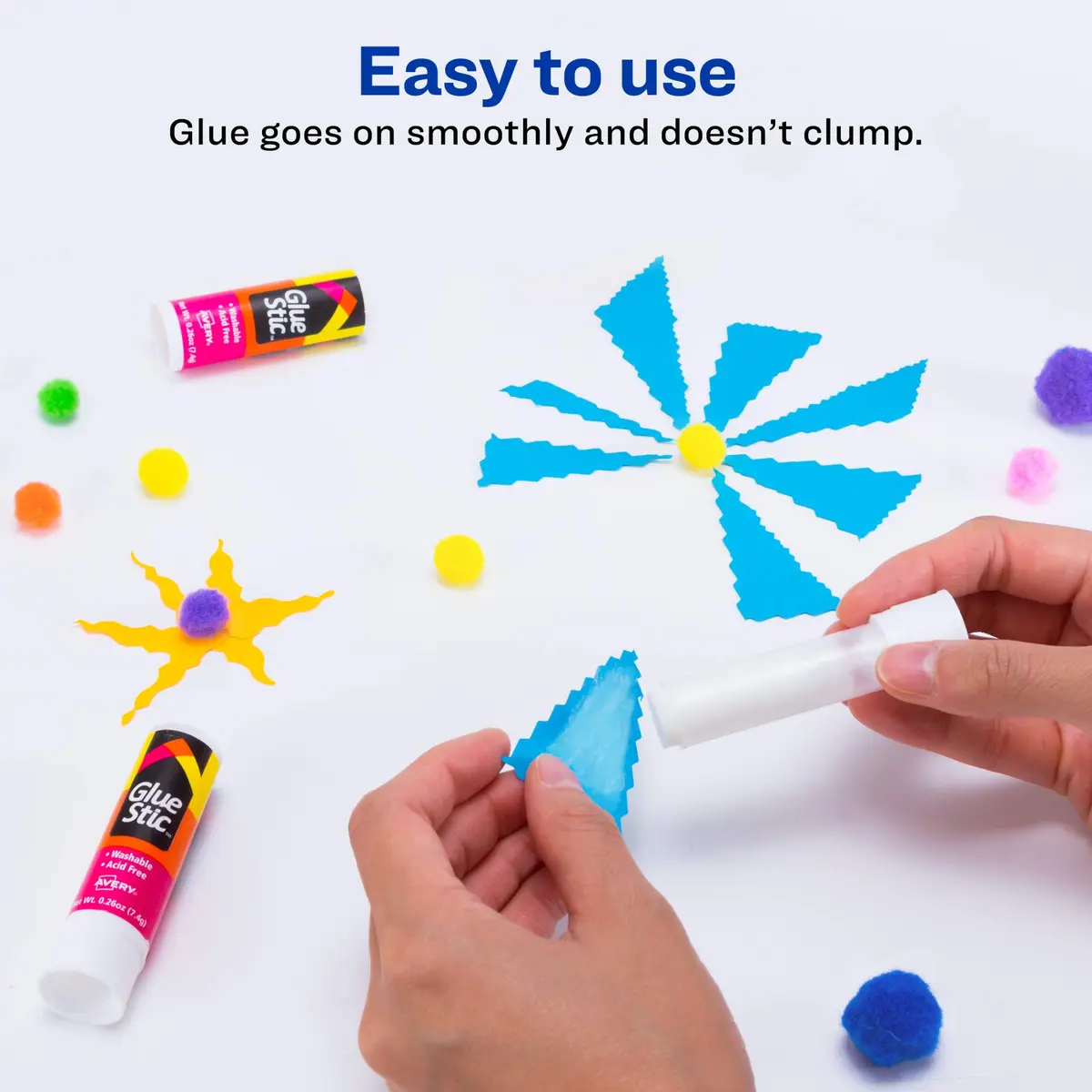 Avery Bonding Adhesives Glue Stick 0.26 Oz. | Washable, Permanent, Acid-Free for Crafts & School Projects - view 4