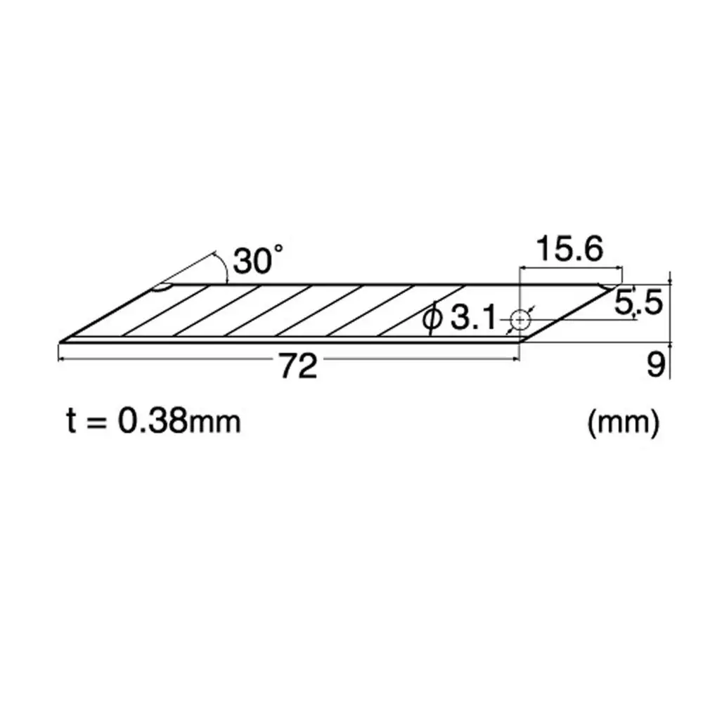 NT Cutter 9mm Snap-Off Precision Blades, 30 Degree, 10 Blades/Pack | Carbon Steel, Made in Japan - view 3