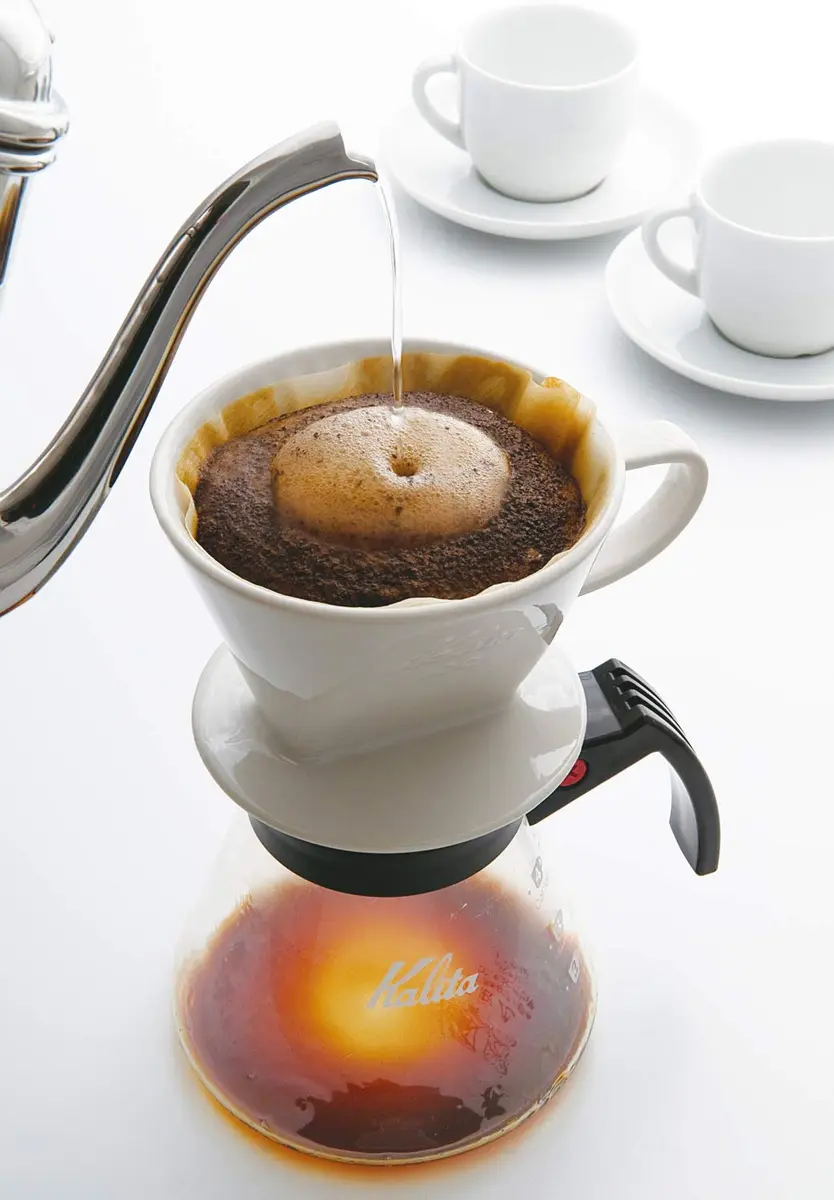 Kalita 102 Ceramic Dripper White | Classic Pour Over Coffee Maker with 8oz Capacity - view 5
