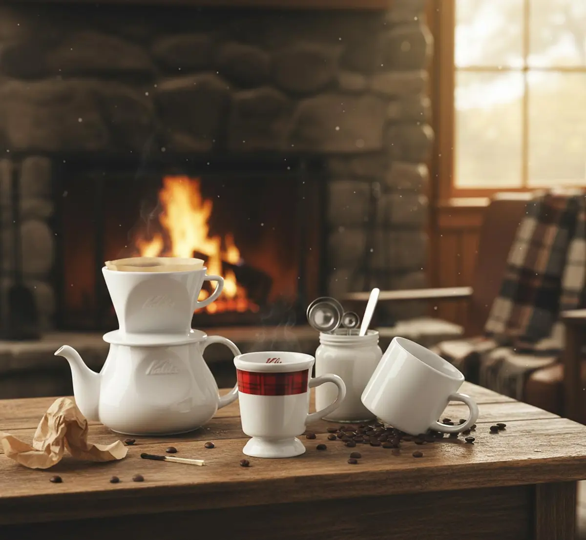 Kalita 102 Ceramic Dripper White | Classic Pour Over Coffee Maker with 8oz Capacity - view 3