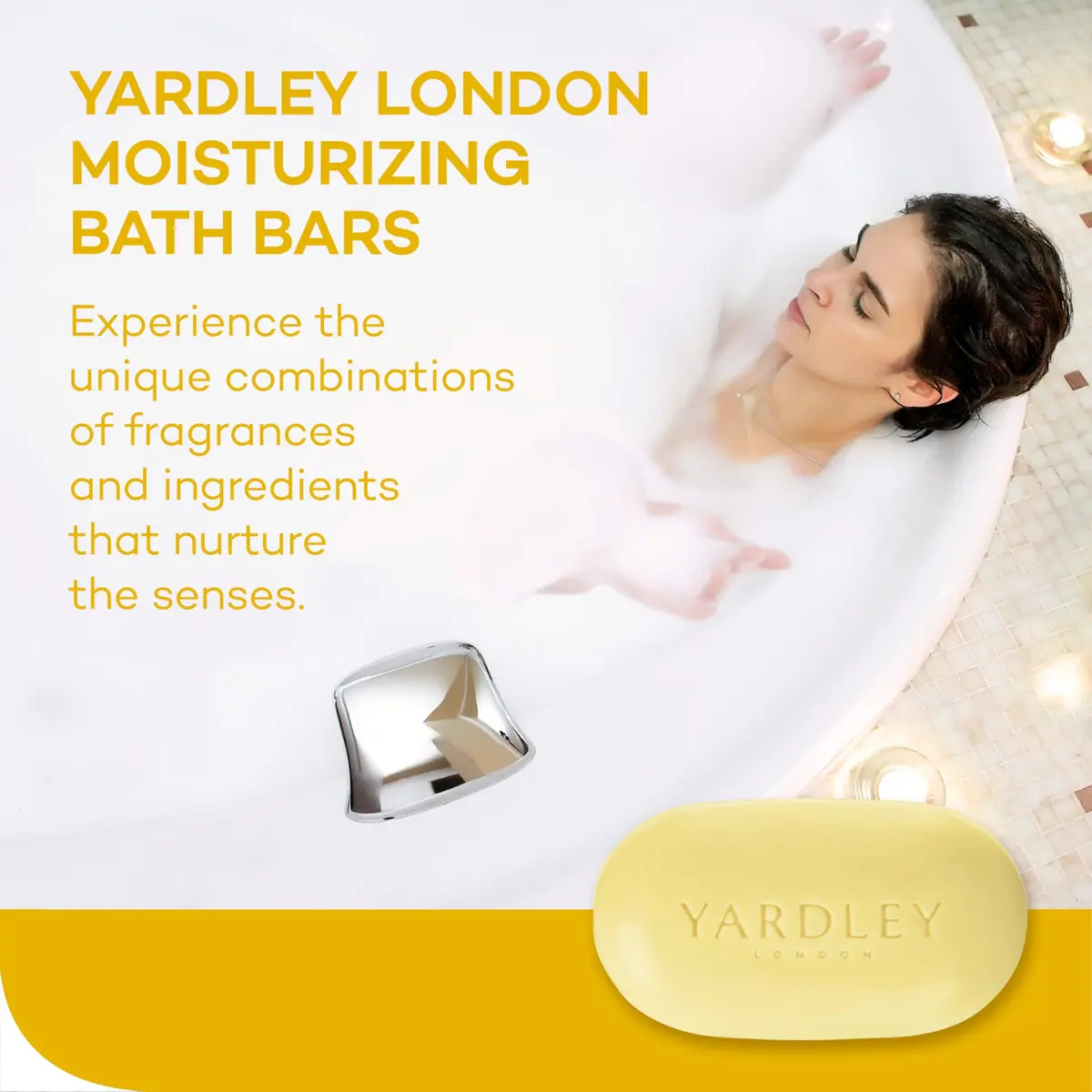 Yardley Lemon Verbena Moisturizing Bath Bar 4.25oz | Natural Shea & Citrus Oils for Soft, Invigorated Skin - view 4