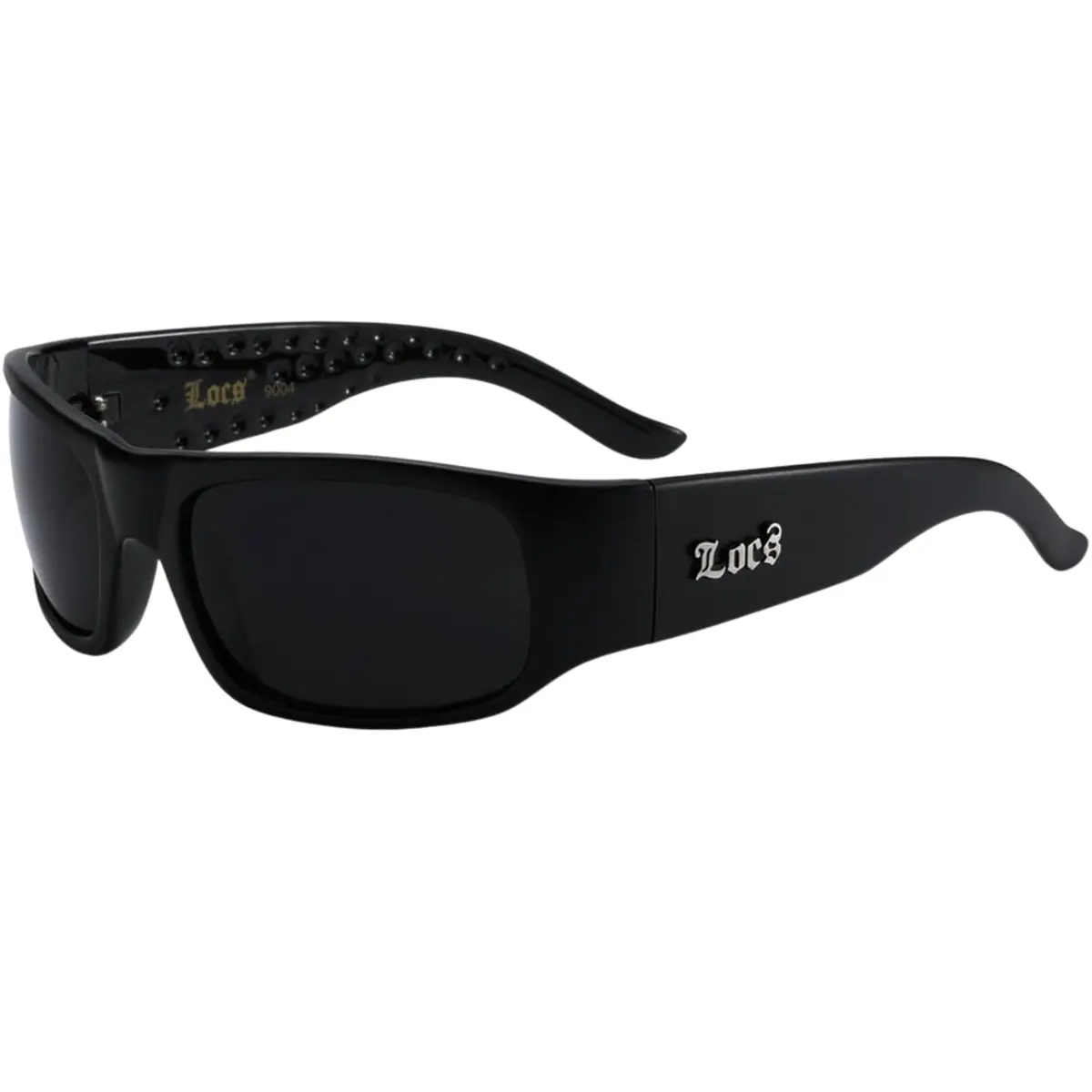 LOCS Dark Sunglasses 6018 Square Retro Style with UV400 Protection | Black Plastic Frame - main product image