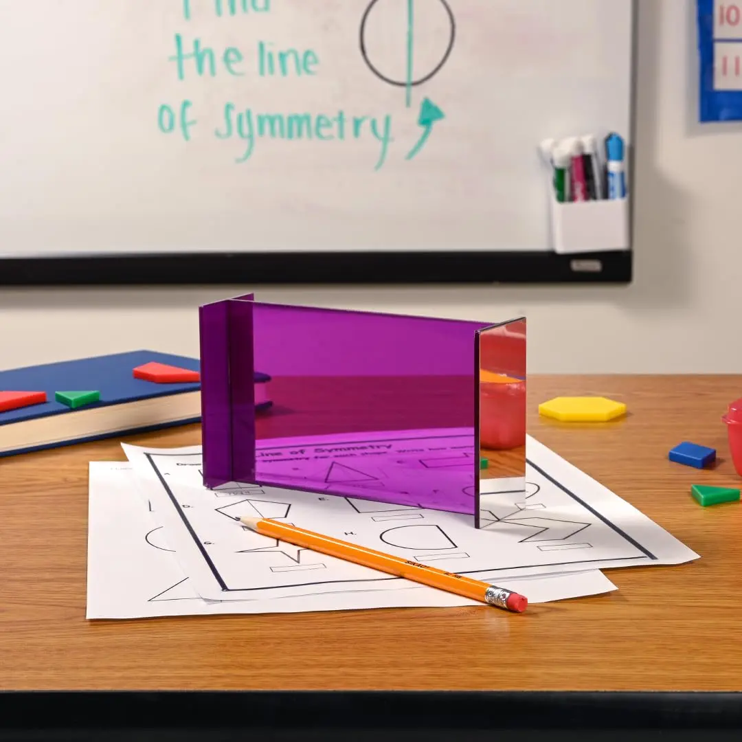 LEARNING ADVANTAGE Reflective GeoMirror 6"L x 4"W | Create Expert Drawings & Observe Reflections - view 2
