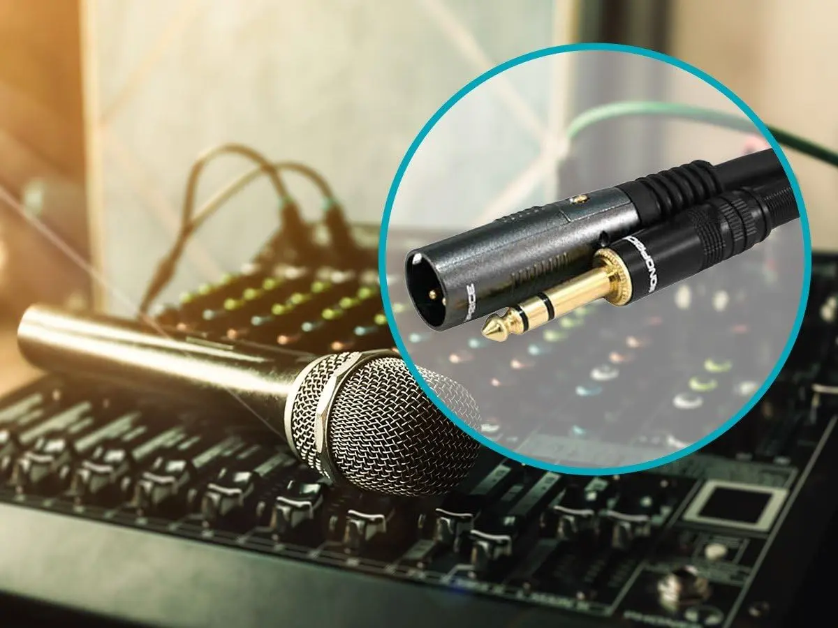 Monoprice Premier Series XLR Male to 1/4-Inch TRS Male Cable - Gold Plated, 1.83m (6 Feet), Black | High Fidelity Balanced Audio - view 2