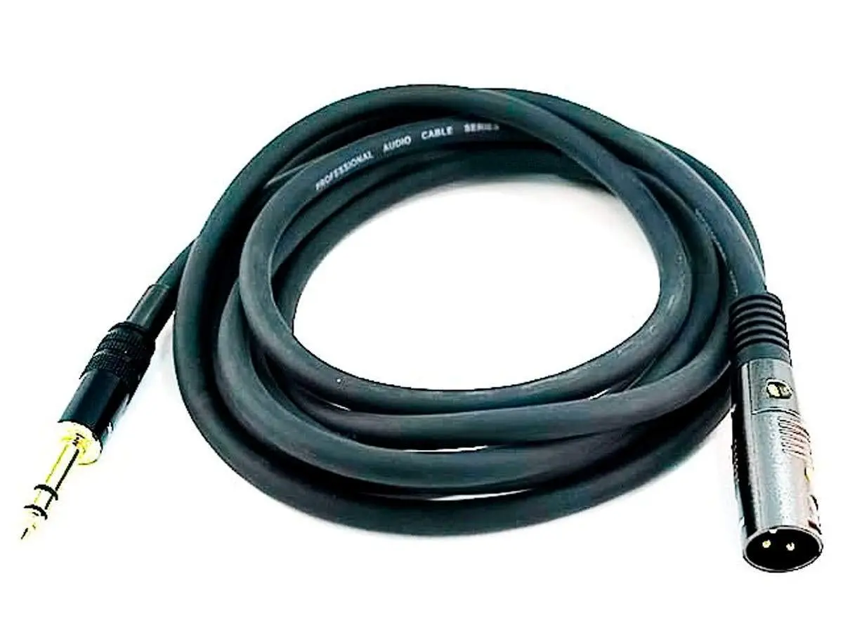 Monoprice Premier Series XLR Male to 1/4-Inch TRS Male Cable - 25ft (7.62m) Black | Balanced Audio Connectivity - view 3