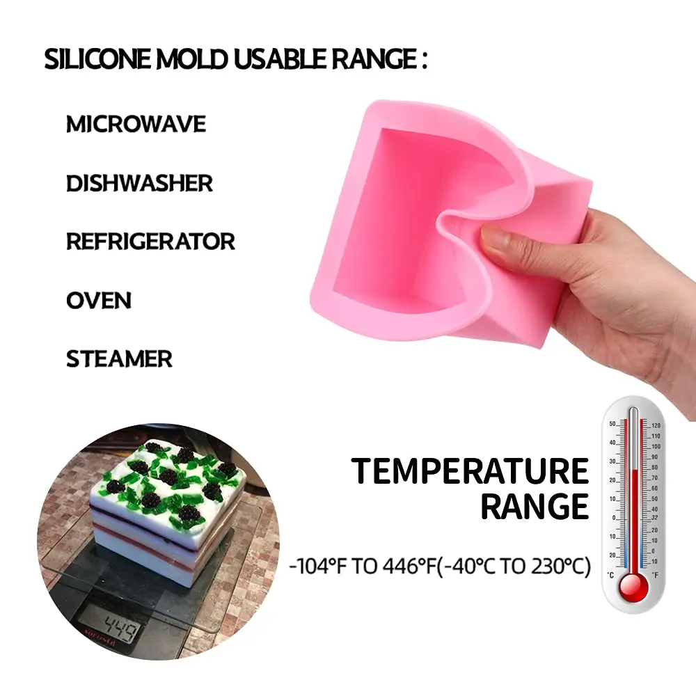 BAKER DEPOT 500ML Silicone Mold for Handmade Soap & Bread, Set of 2 | Heat Resistant -40 to 445°F - main product image