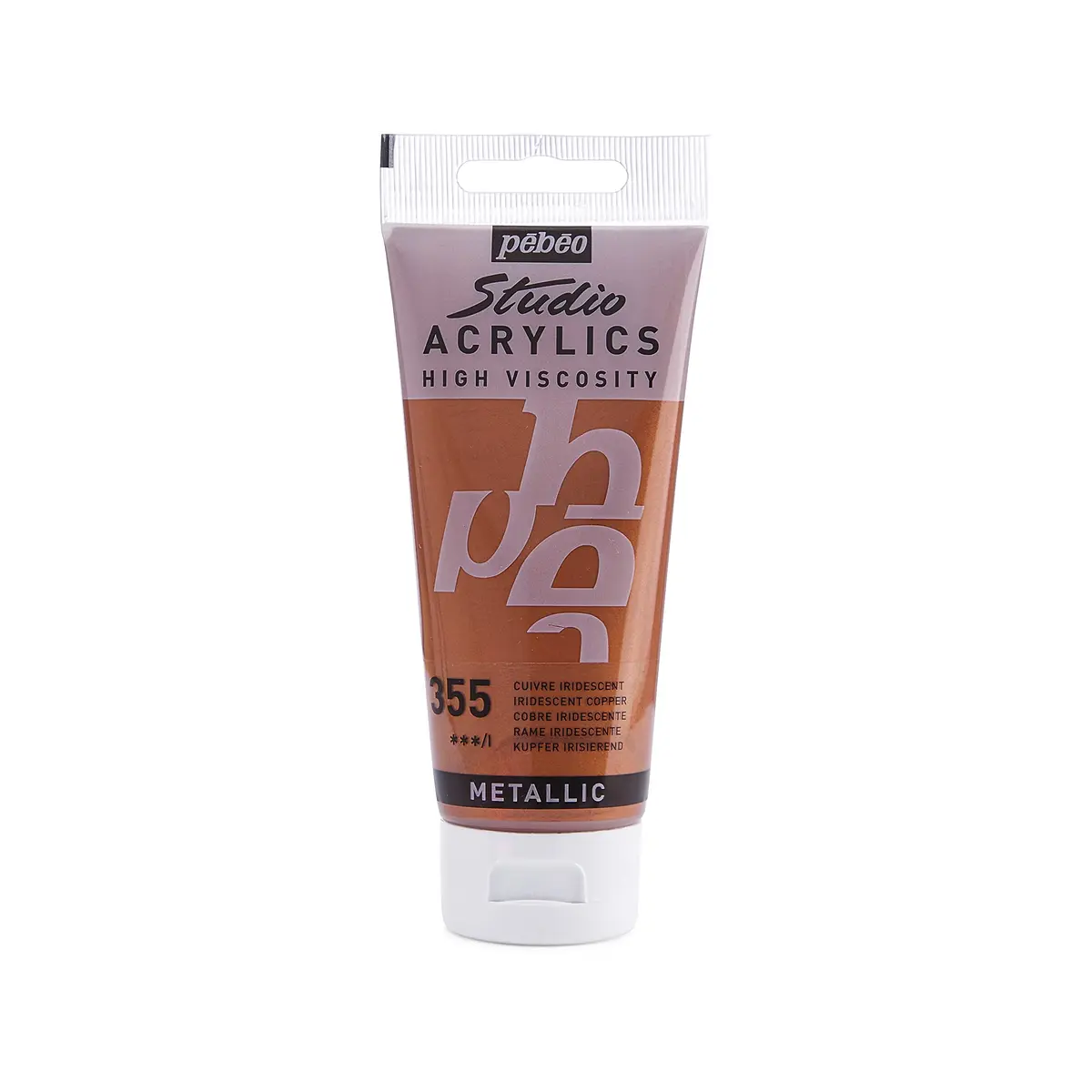 Pebeo Acrylic Fine Studio Acrylics Copper 100ml (3.38oz) | Rich Pigments, Matte Finish for Artists & Beginners - main product image