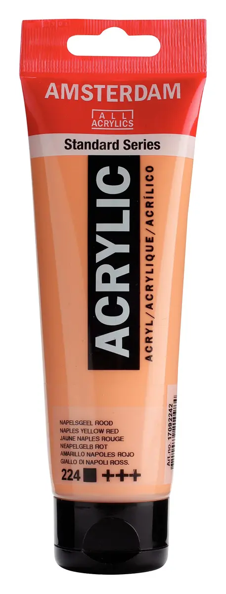 Amsterdam Standard Series Acrylic Paint Tube 120ml (4.05 Fl Oz) Naples Yellow Red | Professional Grade Lightfast Color - main product image