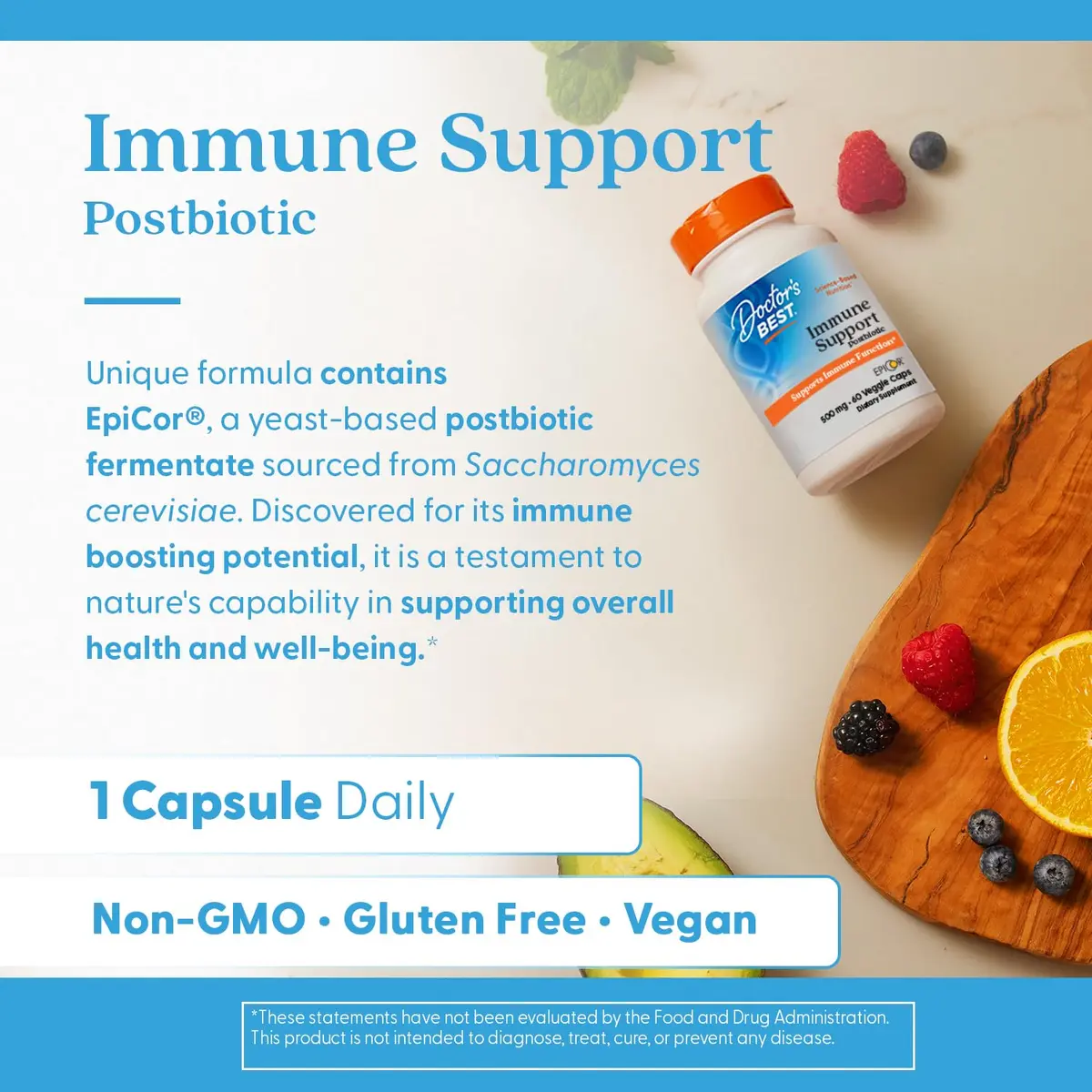 Doctor's BEST EpiCor 500 mg Vegan Supplement | Immune & Gut Support for Adults - view 3