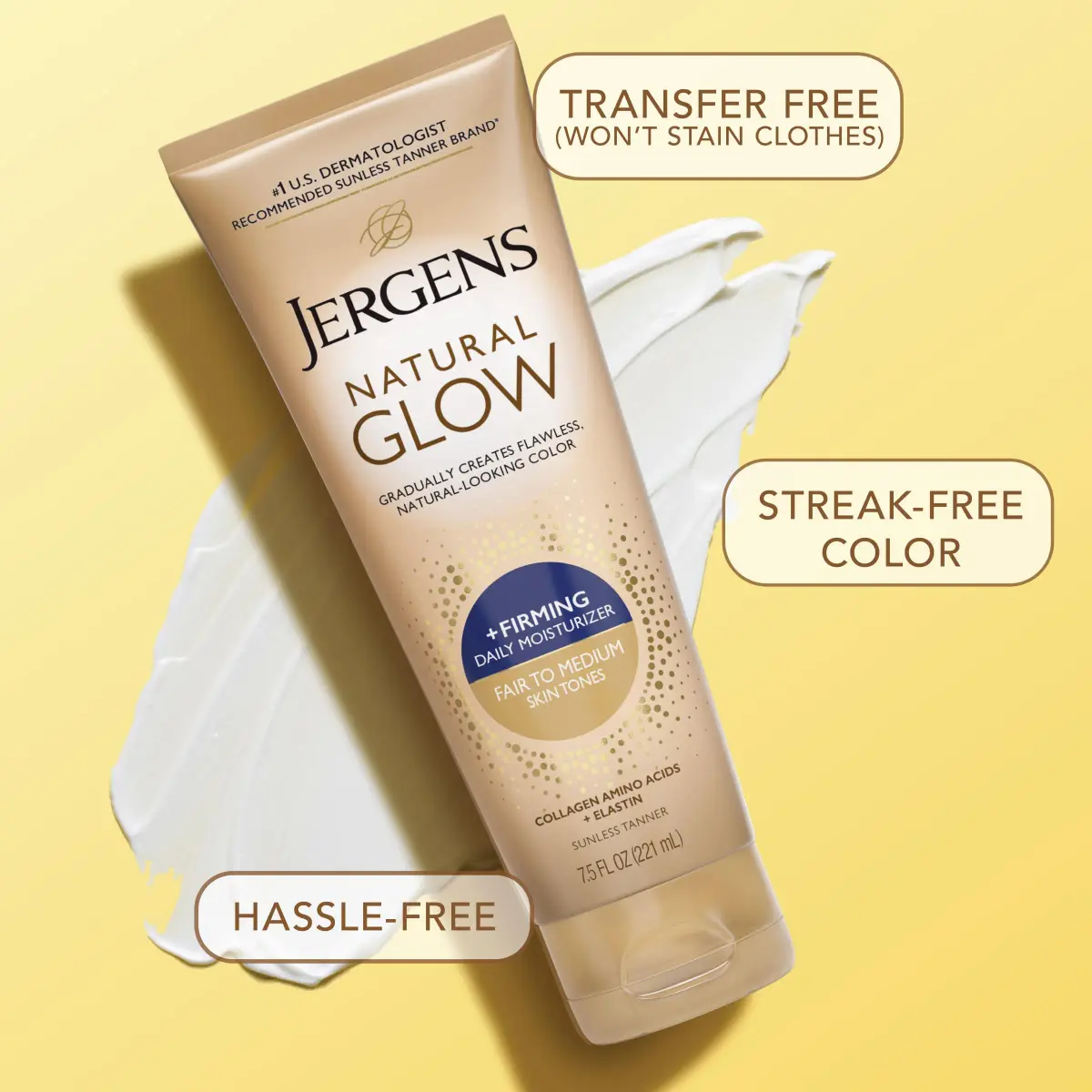 Jergens Natural Glow +Firming Body Lotion 222ml (7.5 Fl Oz) | Gradual Tan & Cellulite Reduction - view 6