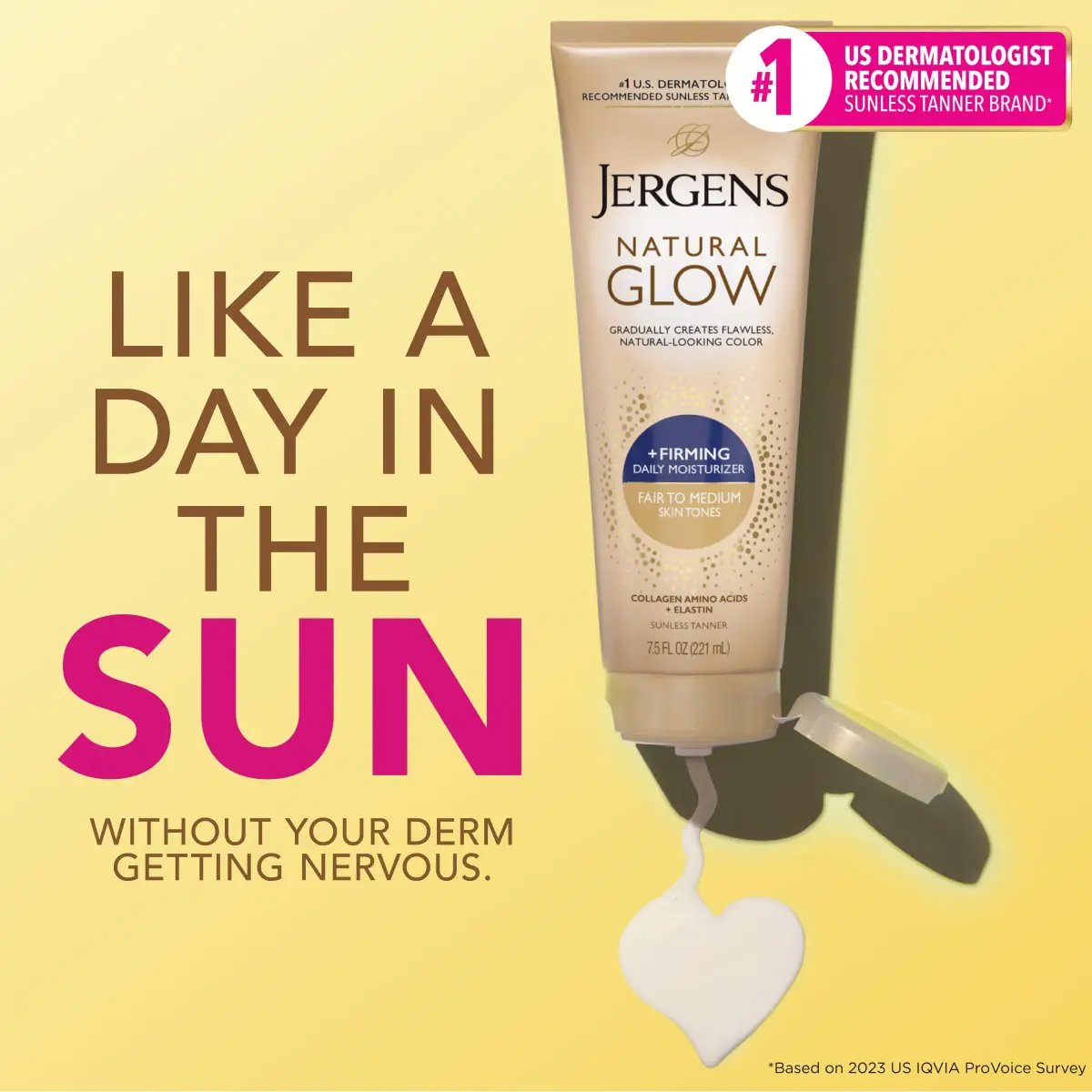 Jergens Natural Glow +Firming Body Lotion 222ml (7.5 Fl Oz) | Gradual Tan & Cellulite Reduction - view 2