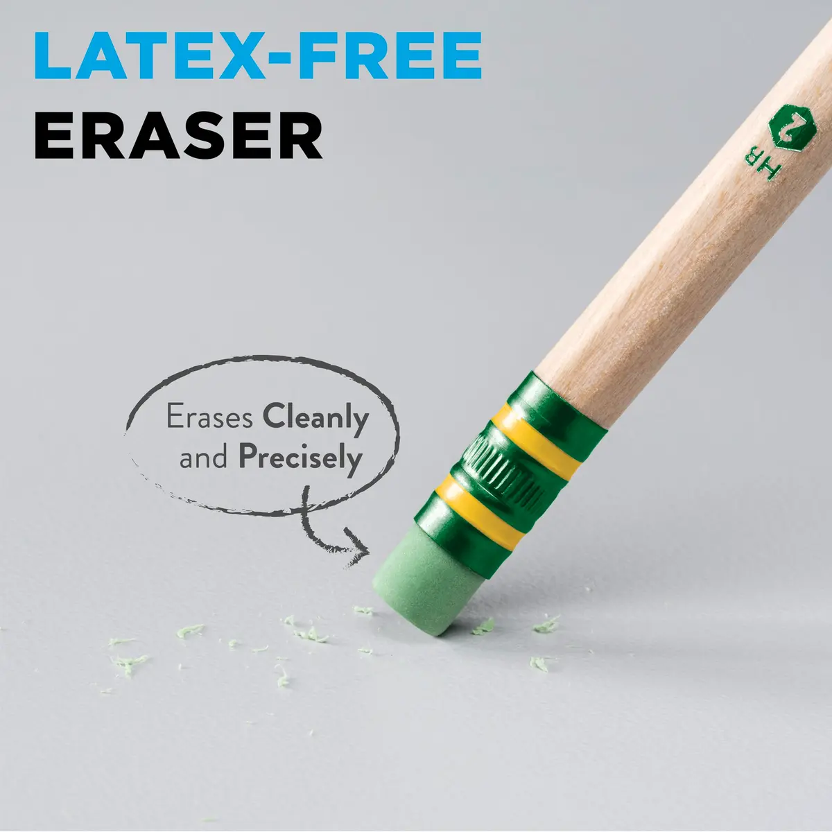 Ticonderoga Envirostik Wood-Cased Pencils #2 HB Soft Natural 12 Count | Smooth Writing & Clean Corrections - view 5