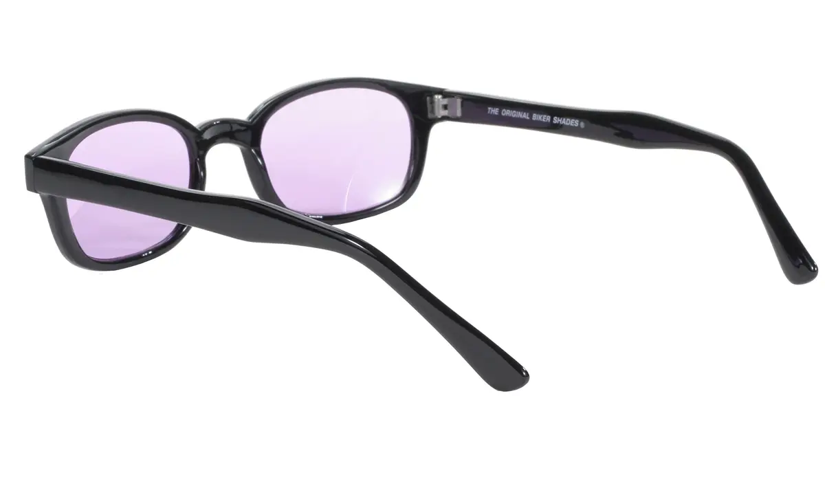 Pacific Coast Original KD's Biker Sunglasses Black Frame/Purple Lens | Wrap-Around UV Protection - view 6