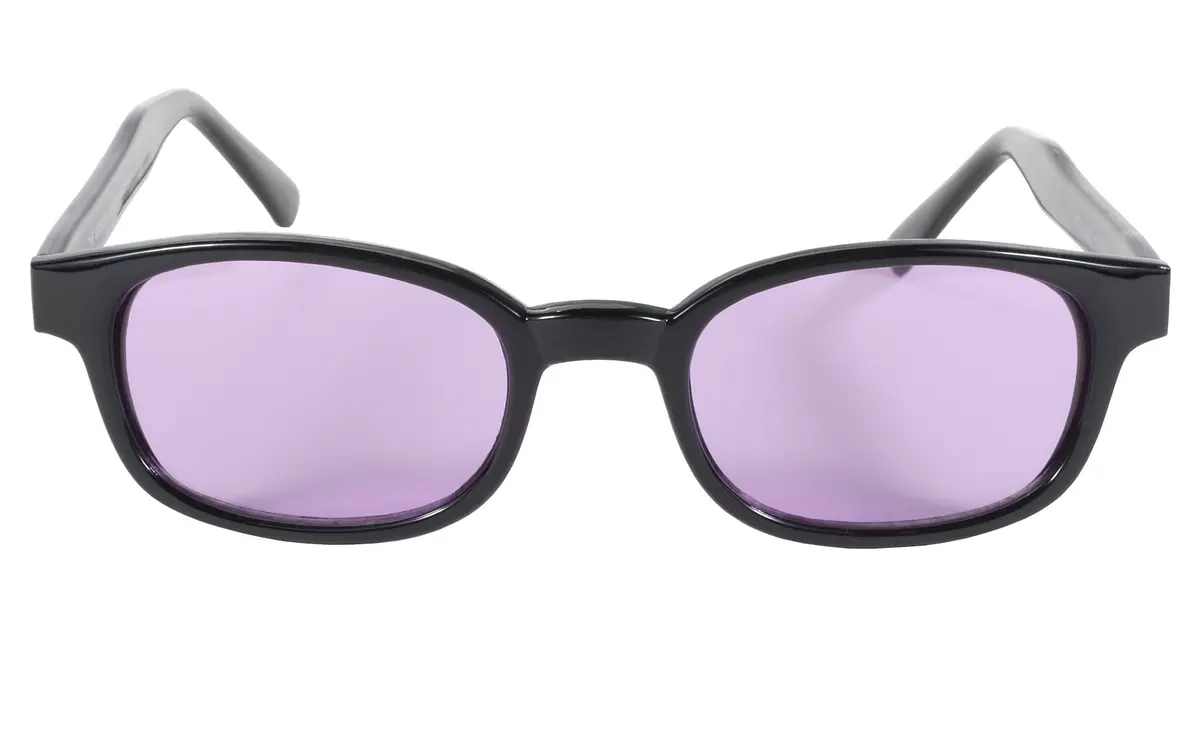 Pacific Coast Original KD's Biker Sunglasses Black Frame/Purple Lens | Wrap-Around UV Protection - view 3