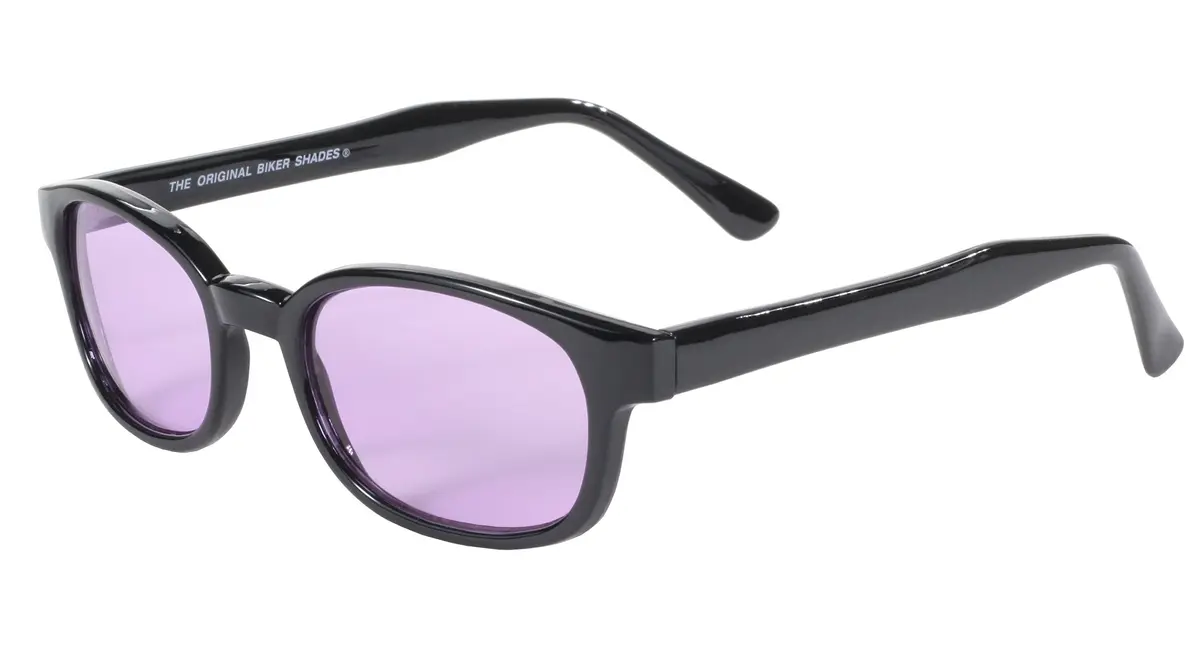 Pacific Coast Original KD's Biker Sunglasses Black Frame/Purple Lens | Wrap-Around UV Protection - view 4