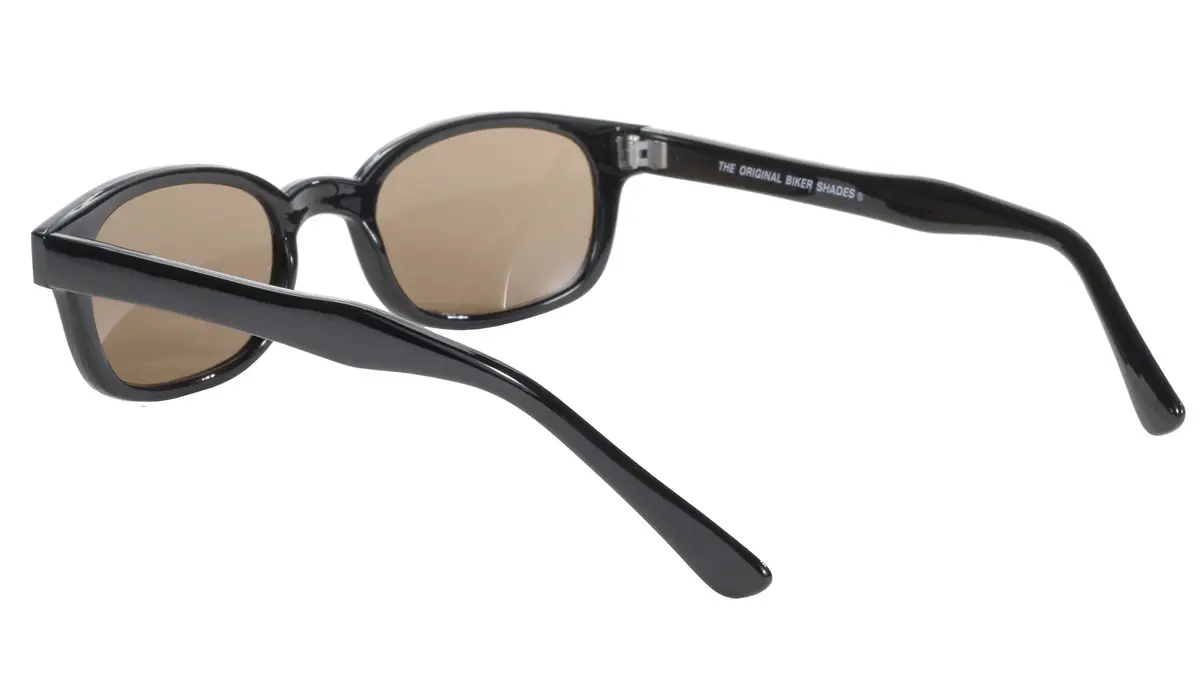 Pacific Coast Original KD's Biker Sunglasses (Black Frame/Dark Brown Lens) | Small Fit, UV & Polycarbonate Protection - view 6