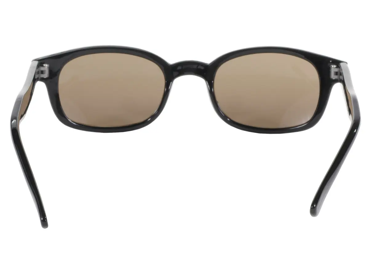 Pacific Coast Original KD's Biker Sunglasses (Black Frame/Dark Brown Lens) | Small Fit, UV & Polycarbonate Protection - view 7