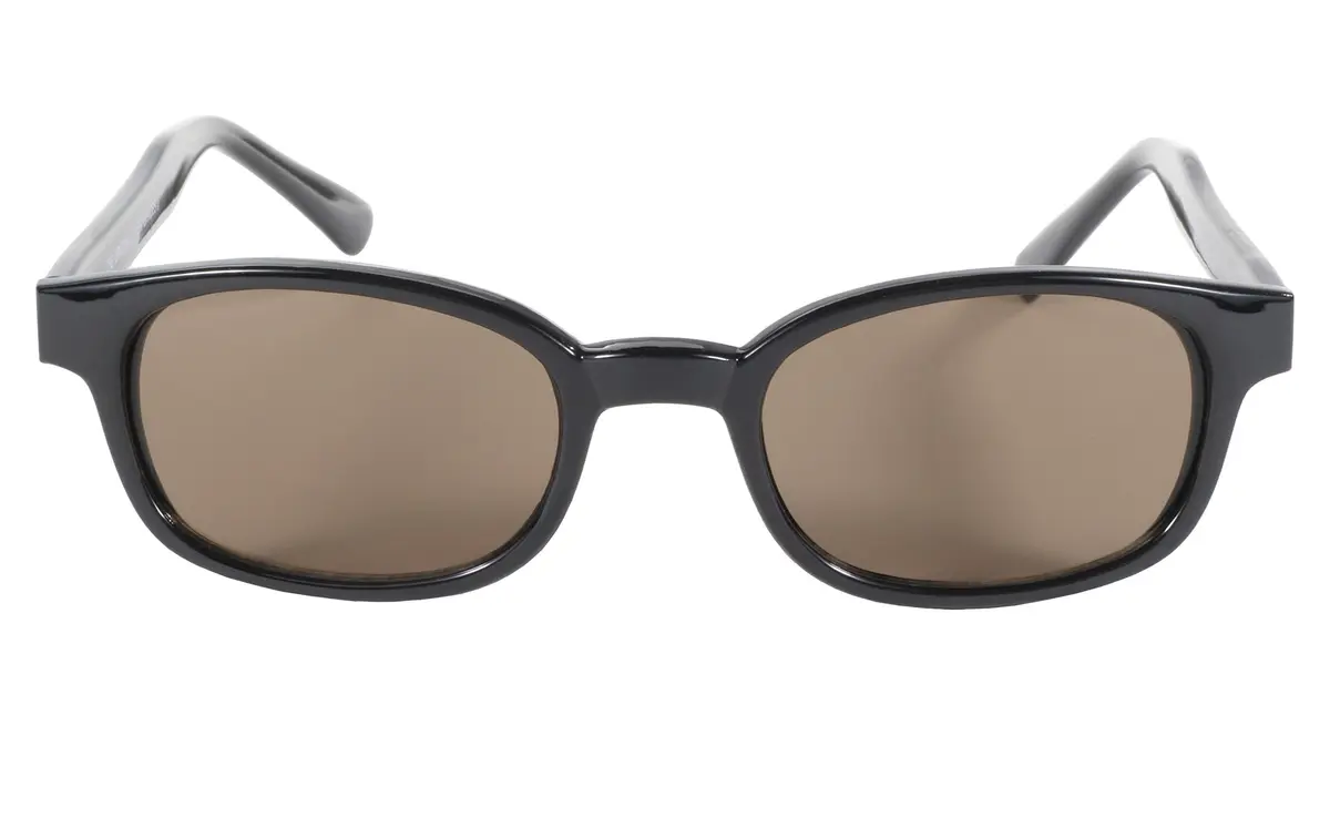 Pacific Coast Original KD's Biker Sunglasses (Black Frame/Dark Brown Lens) | Small Fit, UV & Polycarbonate Protection - view 3
