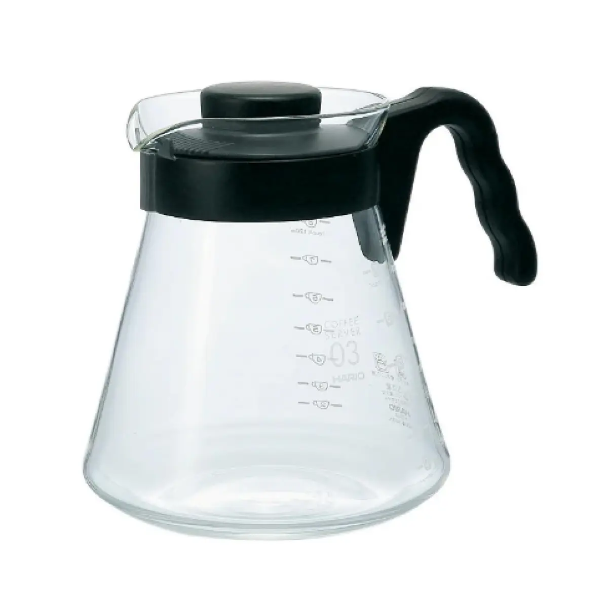 HARIO V60 Glass Coffee Server 1000ml | Heatproof Borosilicate, Japanese Design, 1-6 Cups - main product image