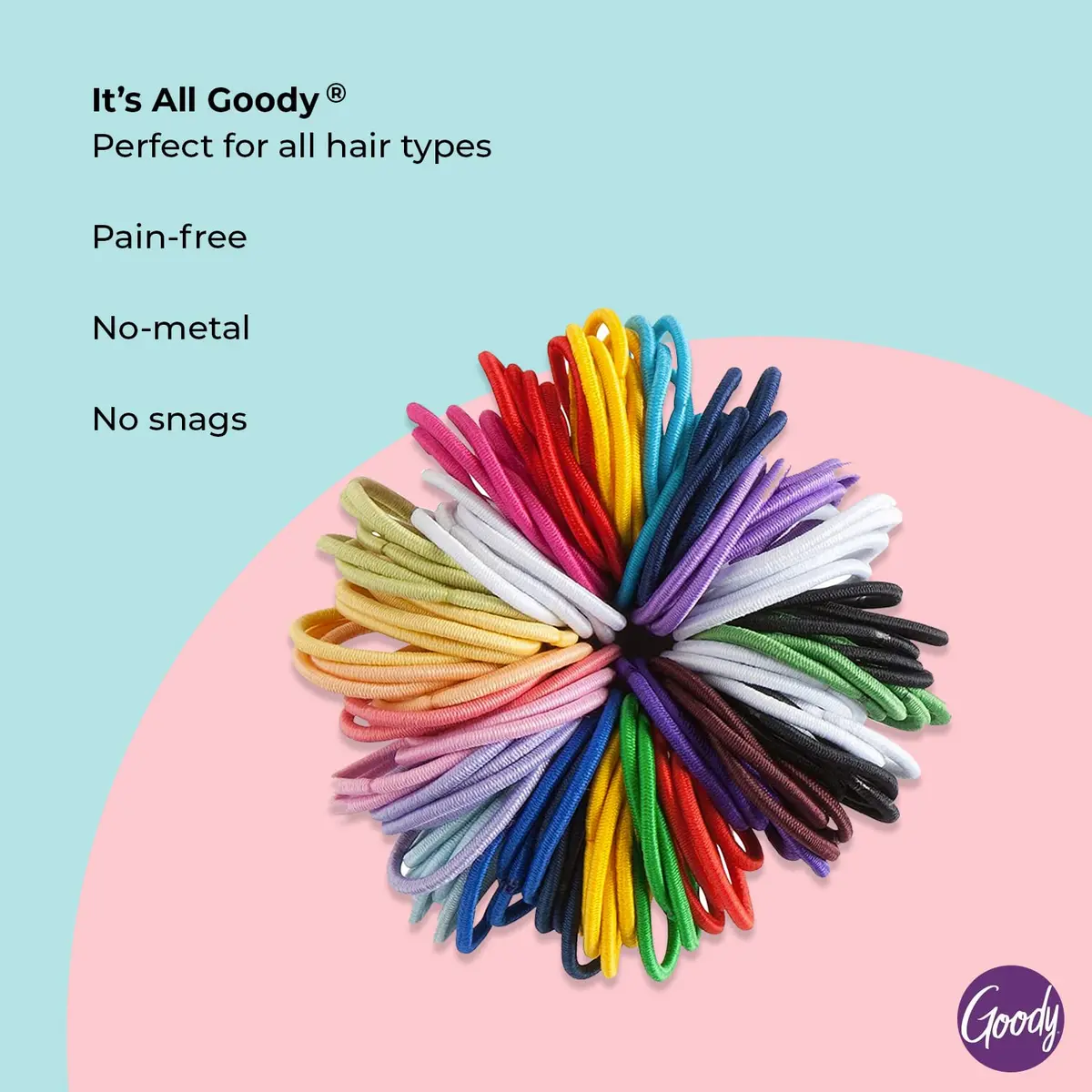 Goody Kids Ouchless Elastic Hair Ties 40 Count (Pack of 1) Assorted Colors | Pain-Free Hold for Fine to Medium Hair - view 3
