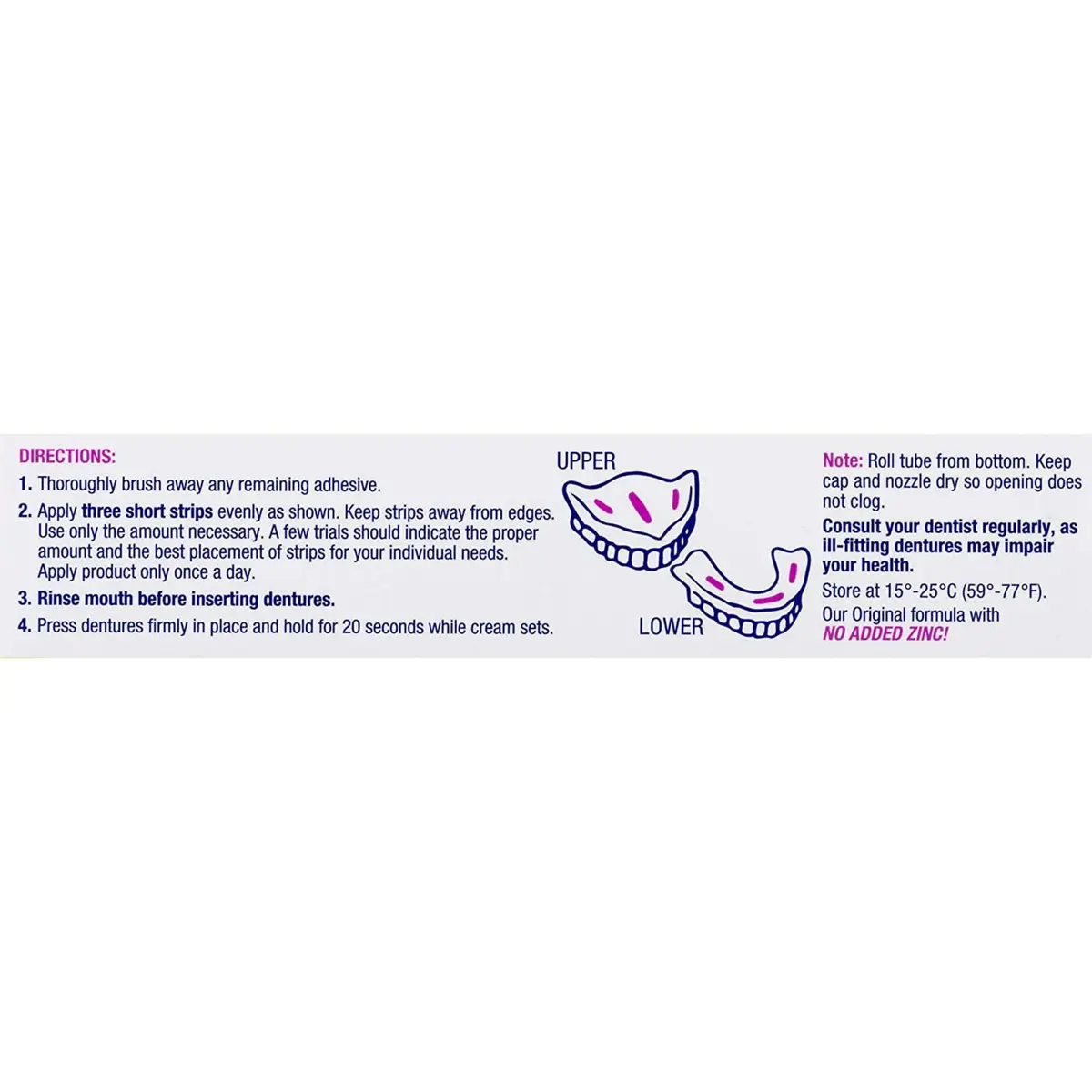 Effergrip Denture Adhesive Cream Minty Fresh 44.36 ml (1.5 Oz) | Zinc-Free Extra Strong Grip - view 4