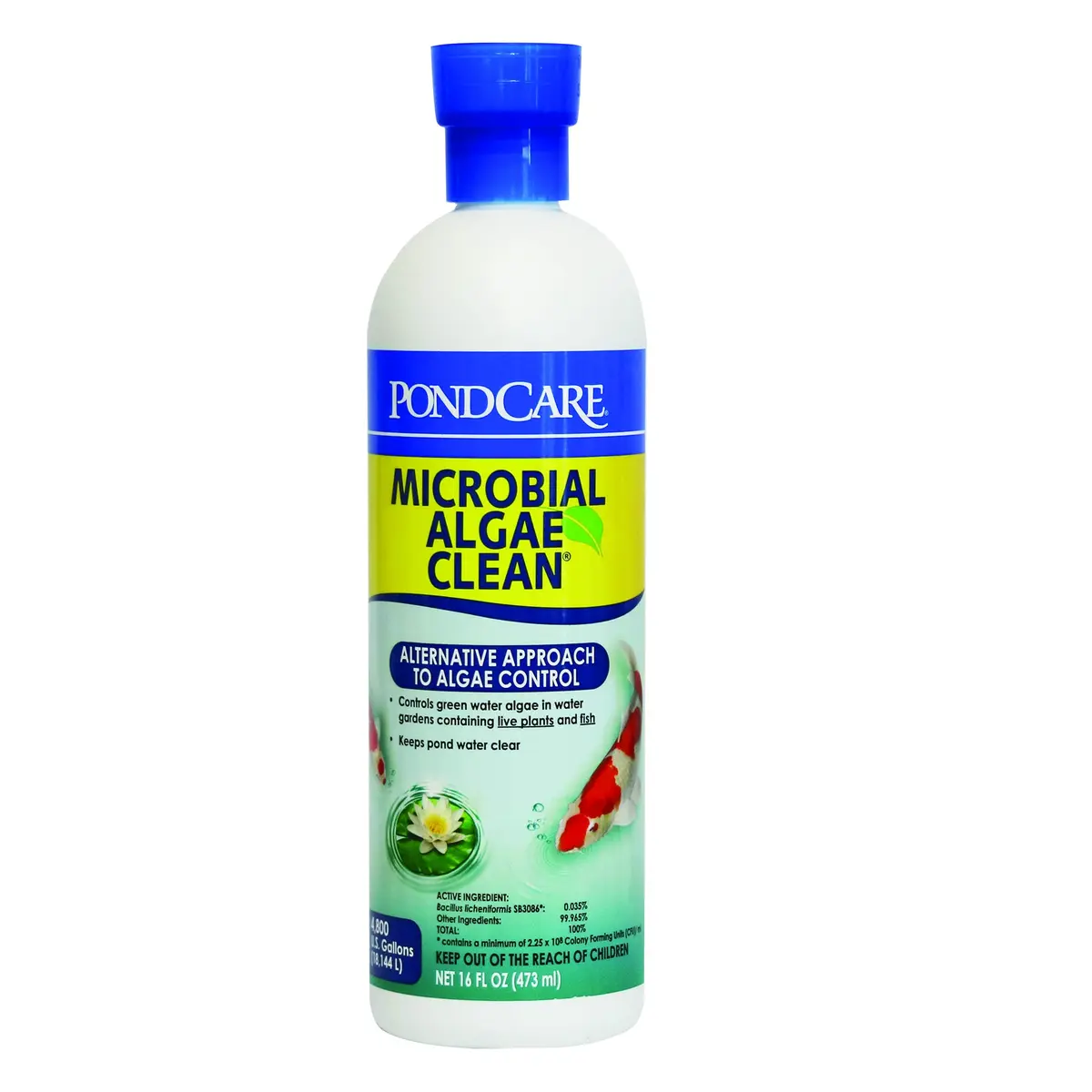 API PONDCARE MICROBIAL ALGAE CLEAN 16 oz Pond Treatment | Biological Algae Control for Water Gardens - main product image