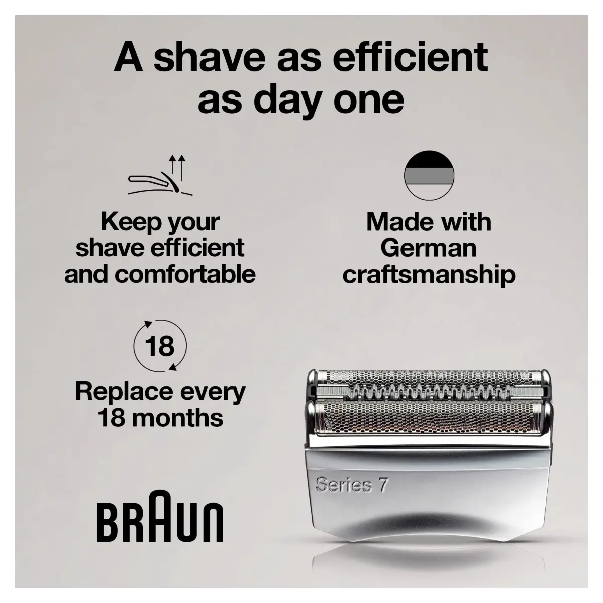 Braun Series 7 70S Replacement Shaver Head Cassette | 24.41g (0.86oz) - view 3