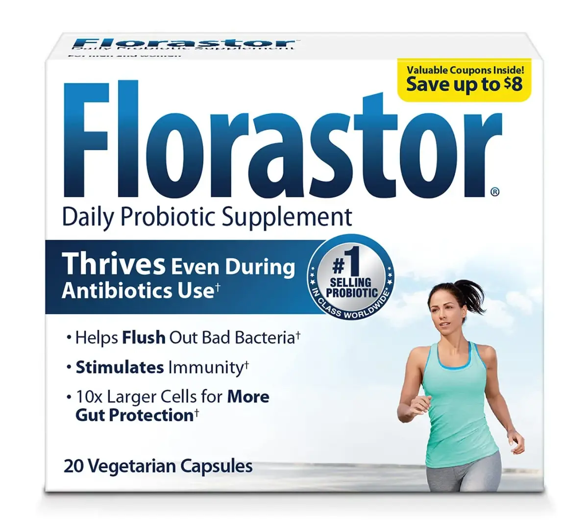Florastor Probiotic Capsules 20 Count | Digestive & Immune Health Support - main product image