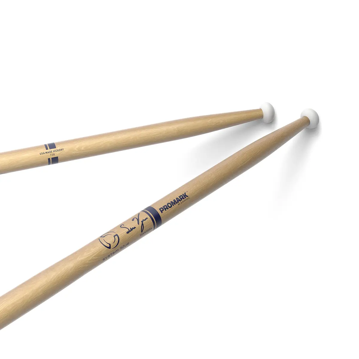 ProMark Sean Vega TS8 System Blue Tenor Drumsticks | Hickory Nylon Tip for Marching & Drumming (70-120 chars) - main product image