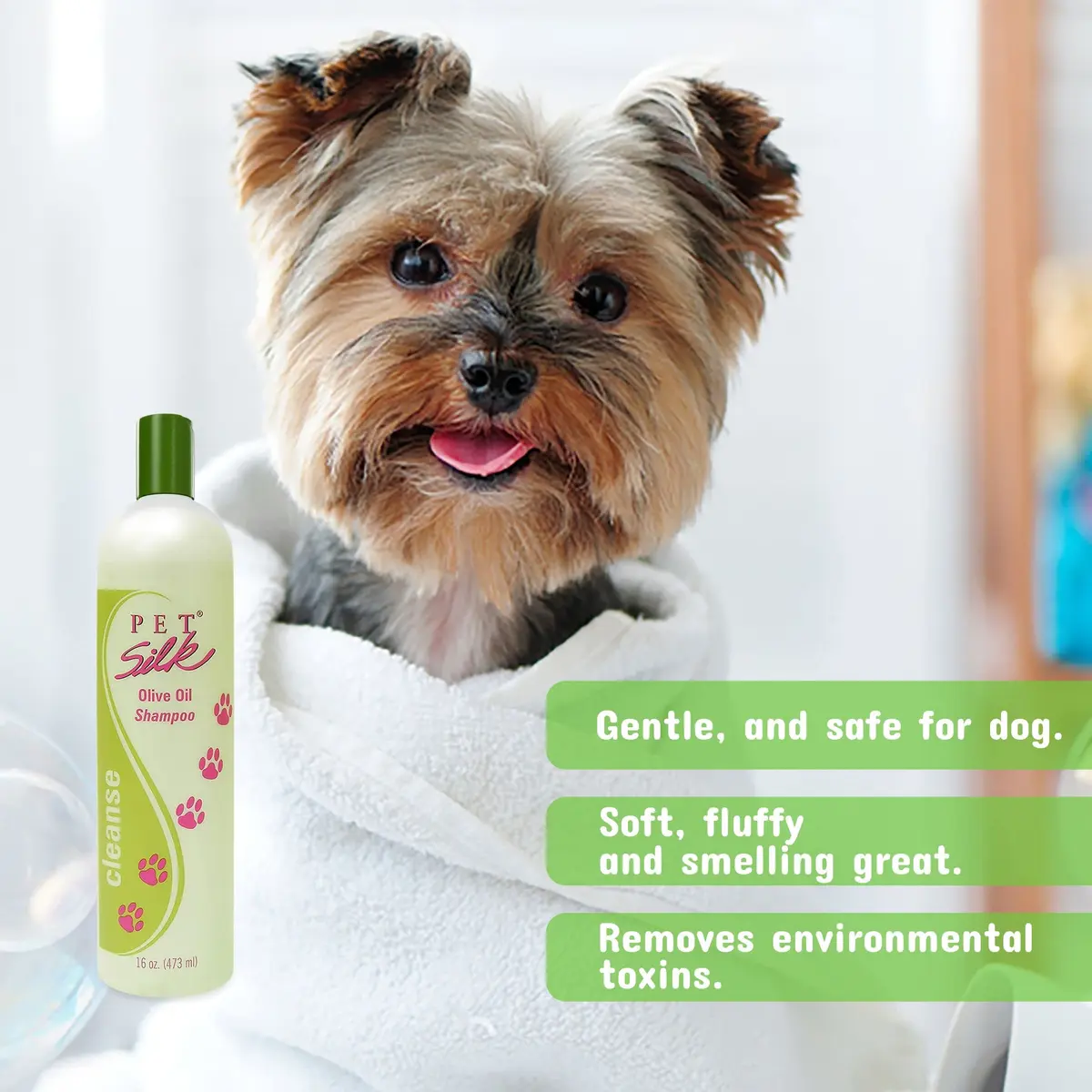 Pet Silk Olive Oil Shampoo 16 Oz | Moisturizing Pet Hair Care for Dogs - view 2