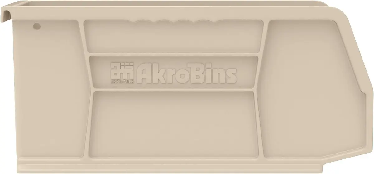 Akro-Mils 30230 AkroBins Plastic Hanging Stackable Storage Organizer Bin, 11-Inch x 5-Inch x 5-Inch, Stone - view 8