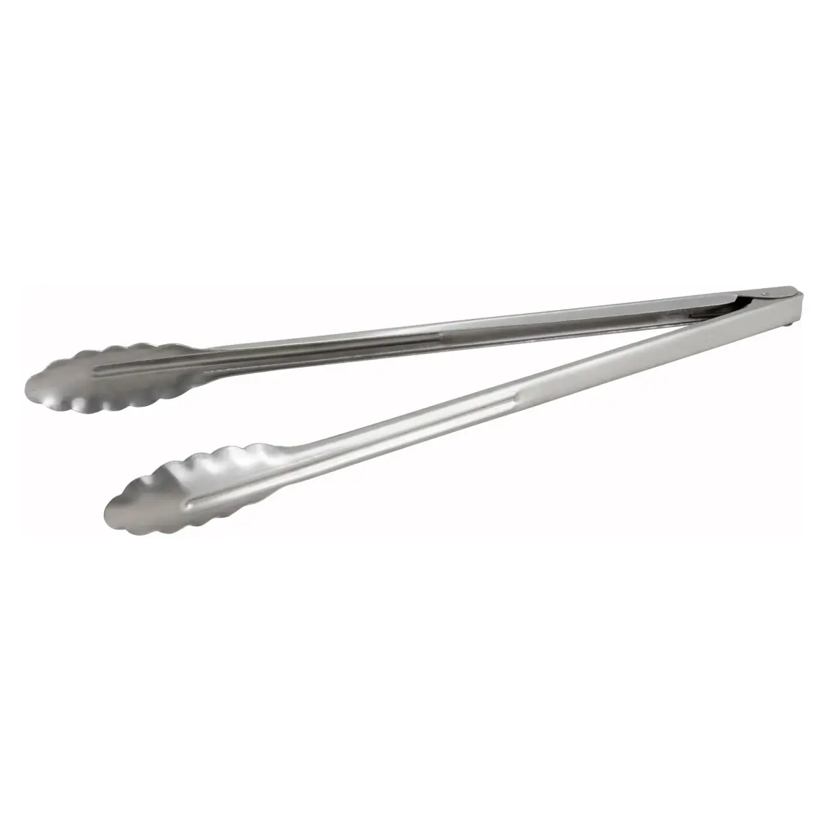 Winco 16-Inch Heavyweight Stainless Steel Utility Tong | Scalloped Edges for Secure Grabbing - main product image