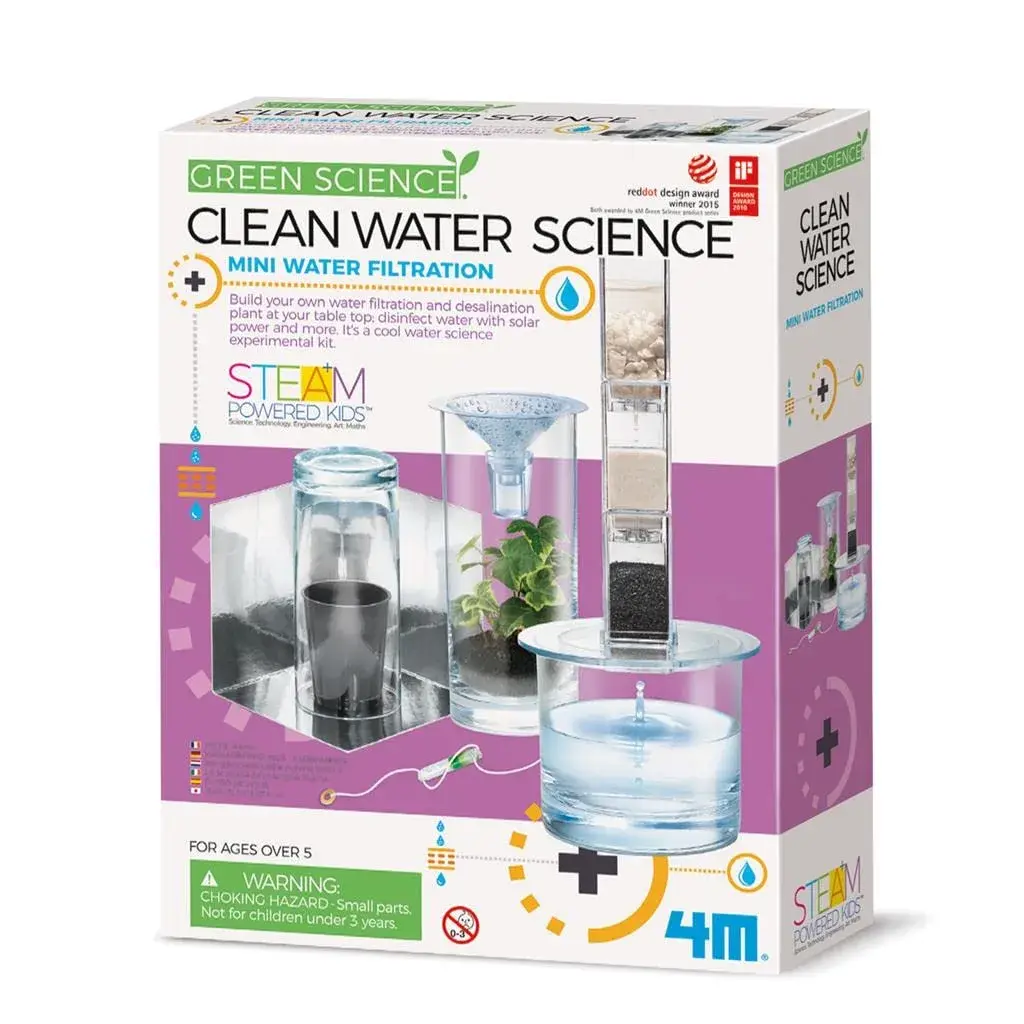 4M Green Science Clean Water Science DIY Water Filtration Kit | Ages 5-15 - main product image