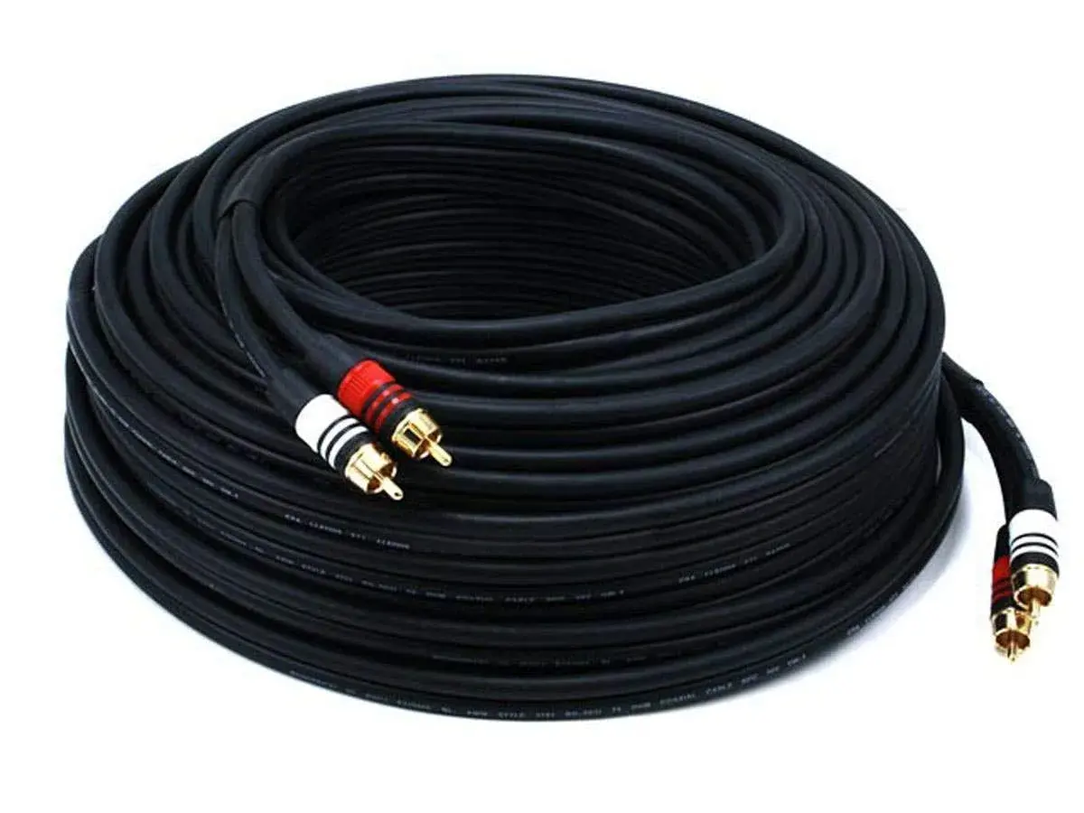 Monoprice Premium 2 RCA Plug to 2 RCA Plug 22AWG Cable 1.83m (6ft) | Shielded Audio Cable - view 5