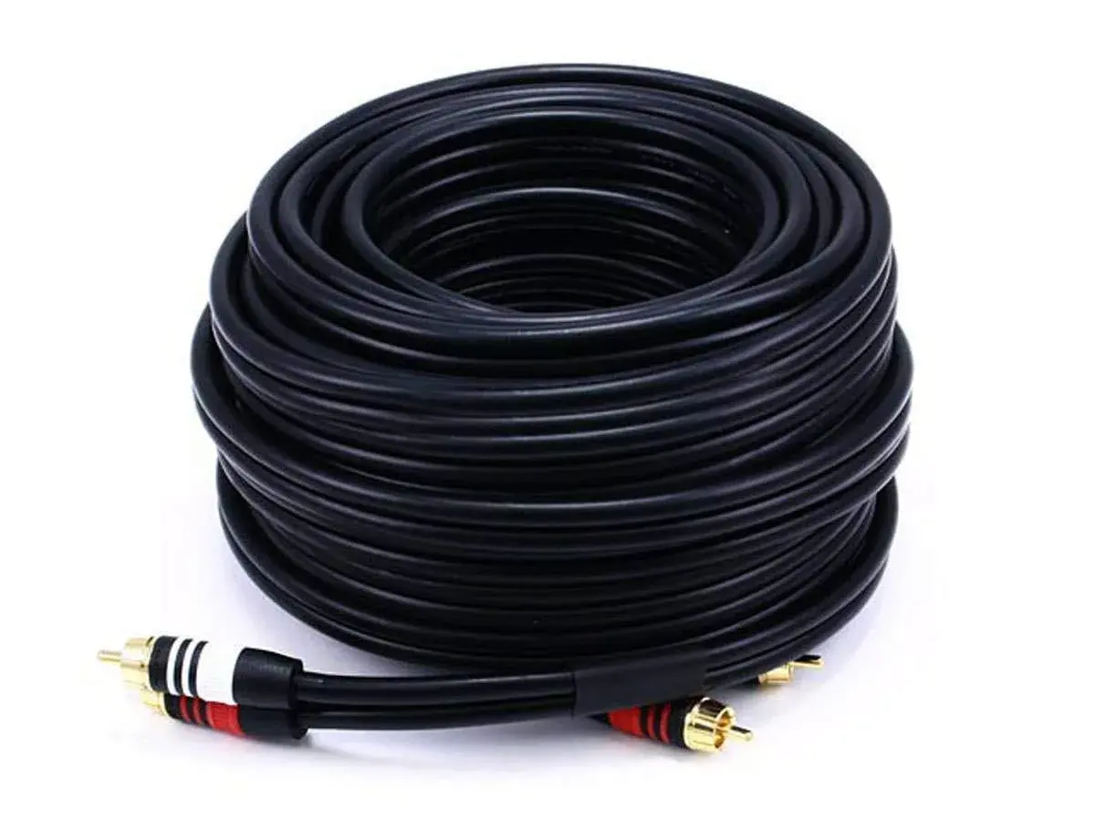 Monoprice Premium 2 RCA Plug to 2 RCA Plug 22AWG Cable 1.83m (6ft) | Shielded Audio Cable - view 3