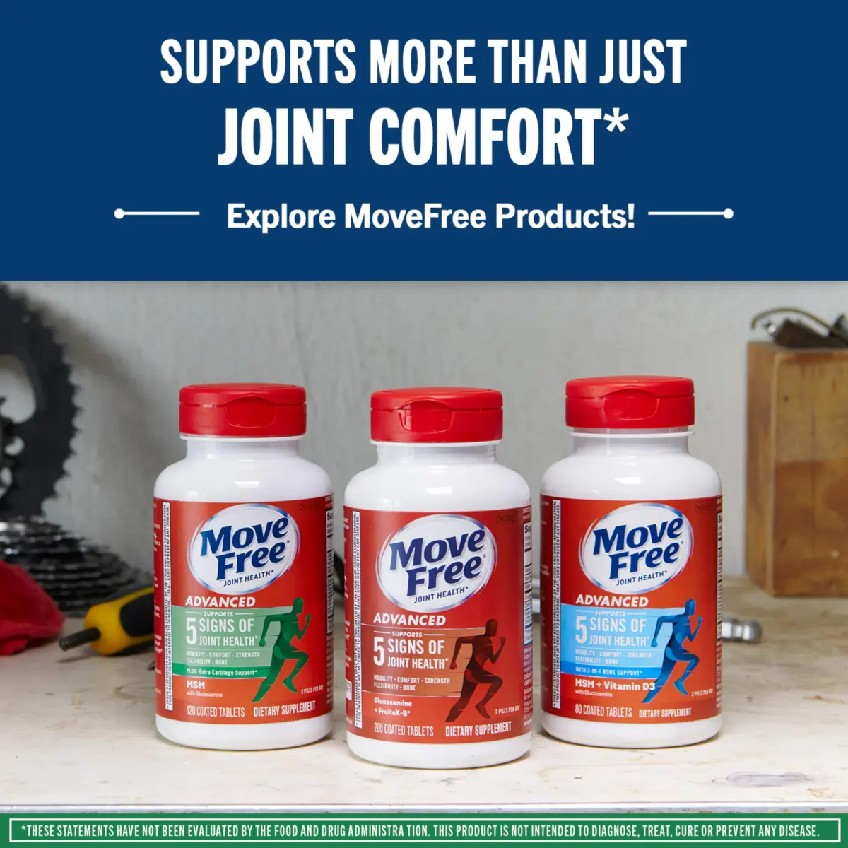 Move Free Advanced Joint Support Glucosamine Chondroitin MSM Tablets 120 Count (40 Servings) | Supports Joint Comfort & Mobility - view 6