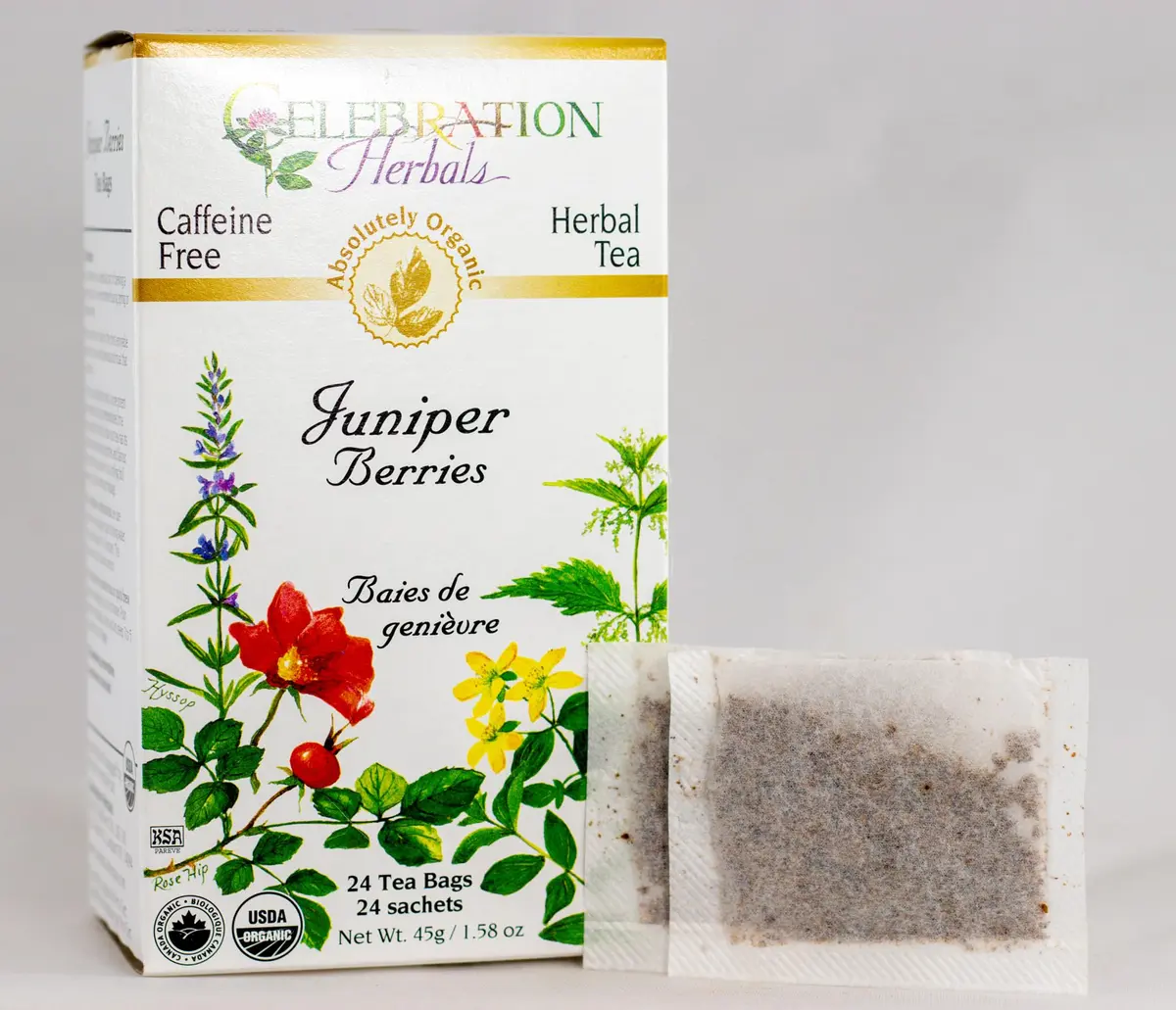 Celebration Herbals Juniper Berries Tea Organic 24 Bag | Caffeine Free Herbal Tea with Unique Flavor - view 2