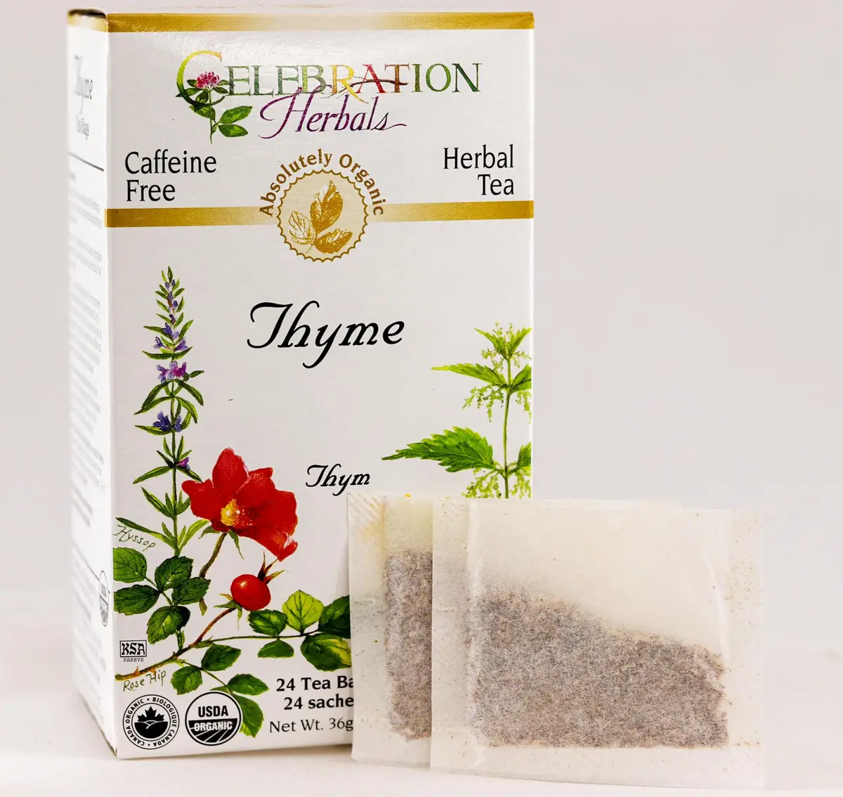 Celebration Herbals Organic Thyme Tea Bags 24 | Aromatic & Stress-Relieving (70-120 chars) - view 2