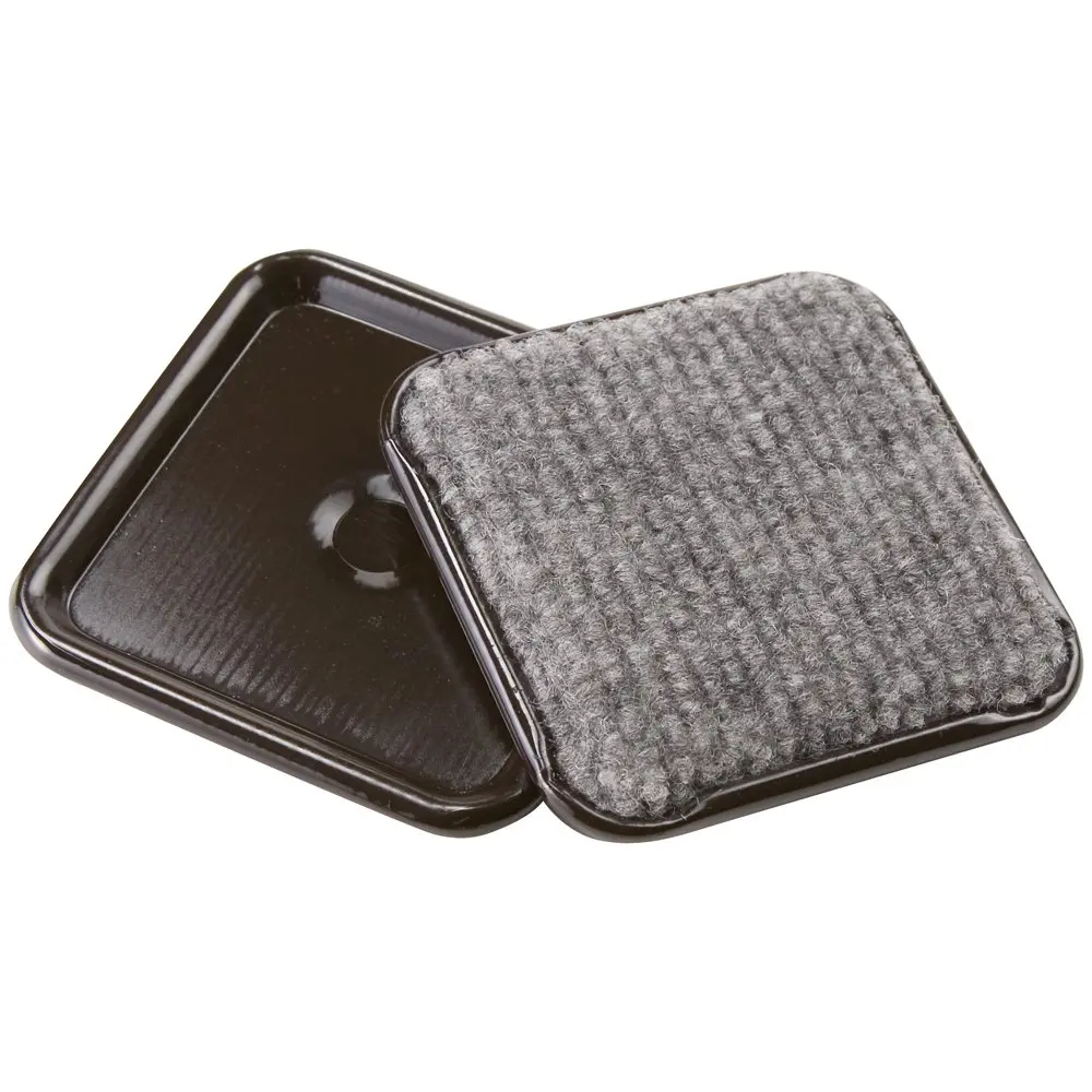 SOFTTOUCH 2-1/2" Square Reusable Carpet Bottom Furniture Caster Cups, 12-Pack, Brown/Gray | Protects Floors & Reduces Noise - view 6