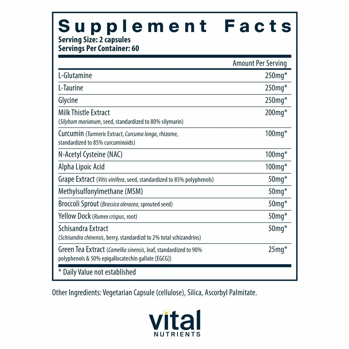 Vital Nutrients Detox Formula 120 Capsules | Supports Liver & Detoxification - view 2