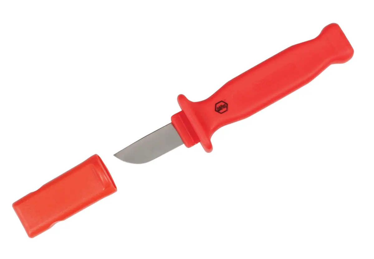 Wiha 15000 Insulated Electricians Cable Stripping Knife, Straight, 2" / 50mm | Rated for 1000V, German Quality - main product image