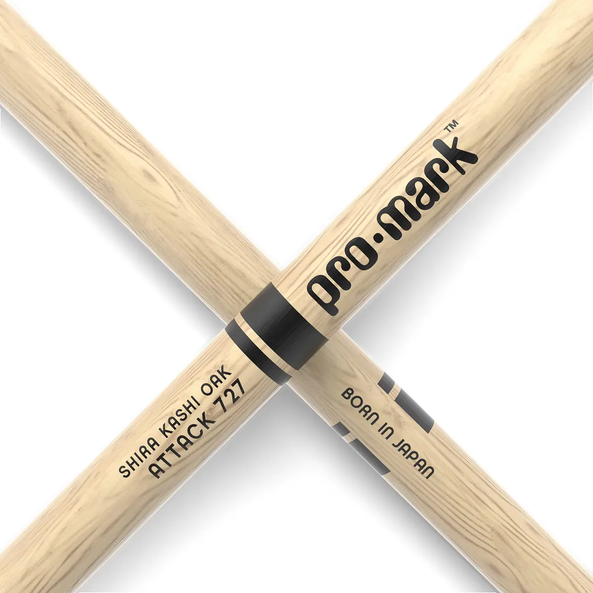 ProMark Classic Attack 727 Shira Kashi Oak Drumsticks with Oval Nylon Tip, 41.2cm (16.25") Pair | Forward-Weighted Feel for Metal Drummers - view 5