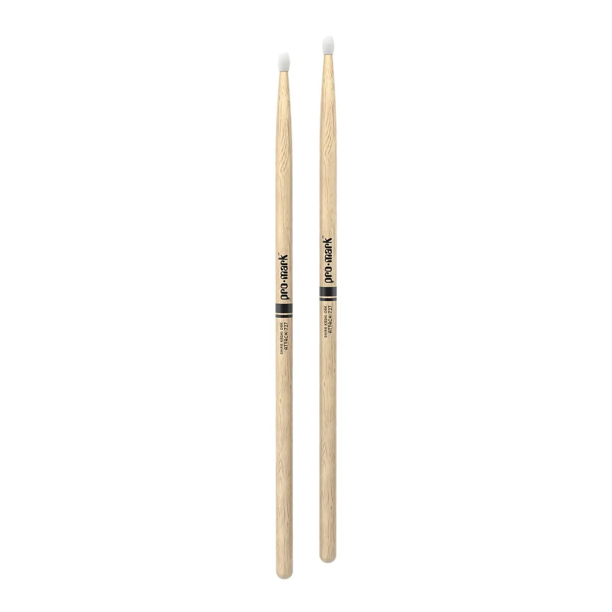 ProMark Classic Attack 727 Shira Kashi Oak Drumsticks with Oval Nylon Tip, 41.2cm (16.25") Pair | Forward-Weighted Feel for Metal Drummers - view 3