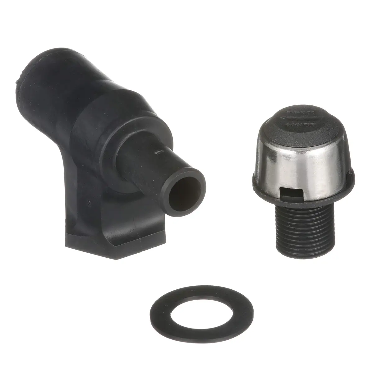 attwood Composite 90 Degree P-Trap Fuel Tank Vent, Black | Water-Resistant Marine Fuel Vent - main product image